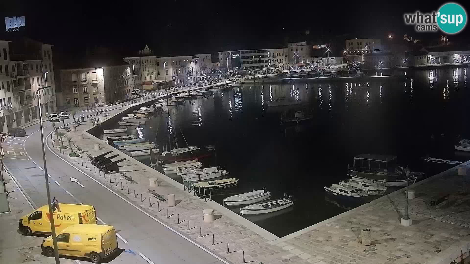 Livecam Senj – Vue panoramique de Senj riva