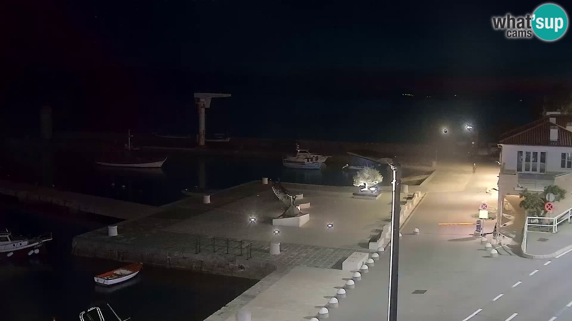Webcam Senj – Panoramablick auf die Riva Senj