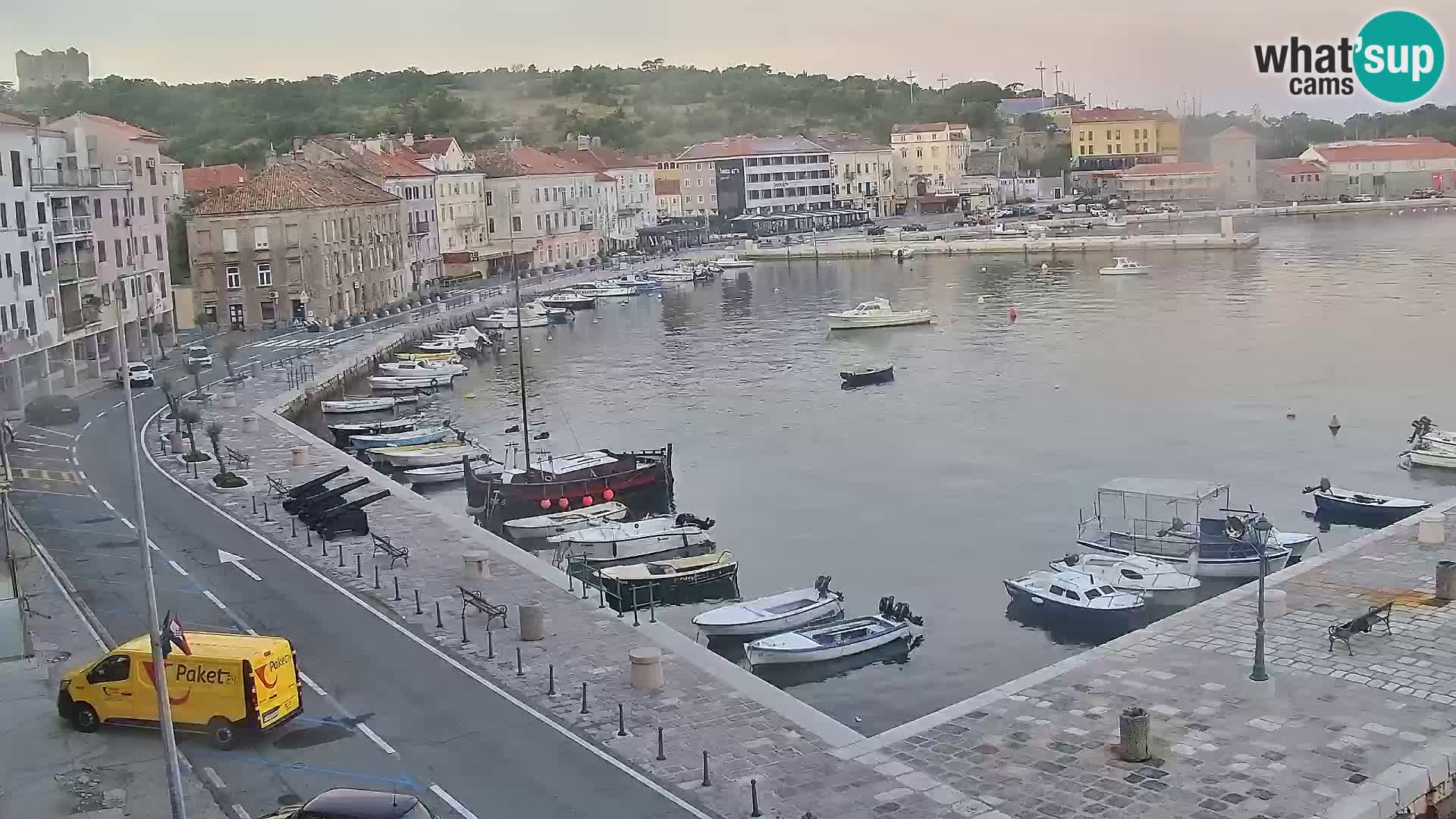 Livecam Senj – Vue panoramique de Senj riva