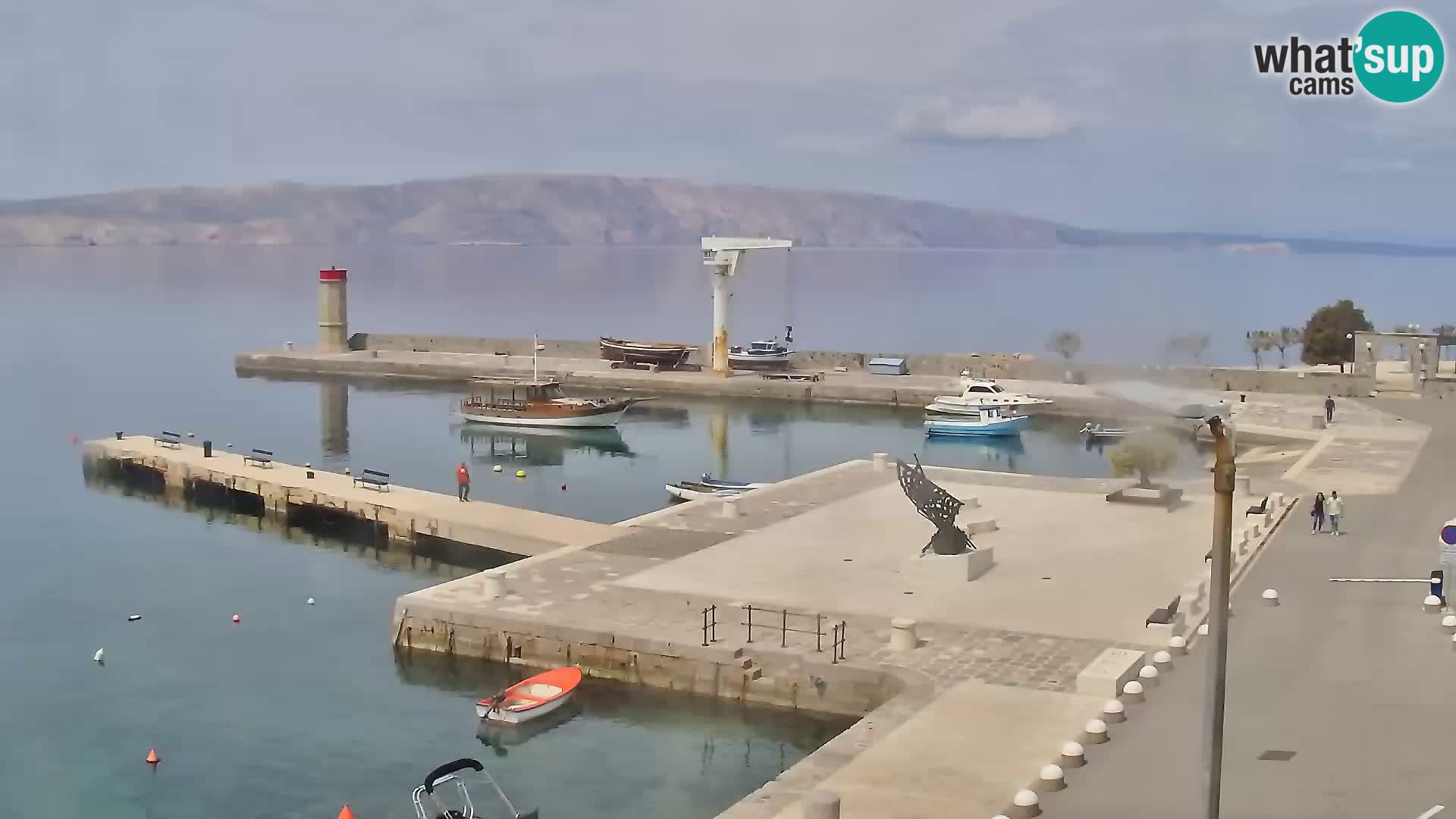 Livecam Senj – Vue panoramique de Senj riva