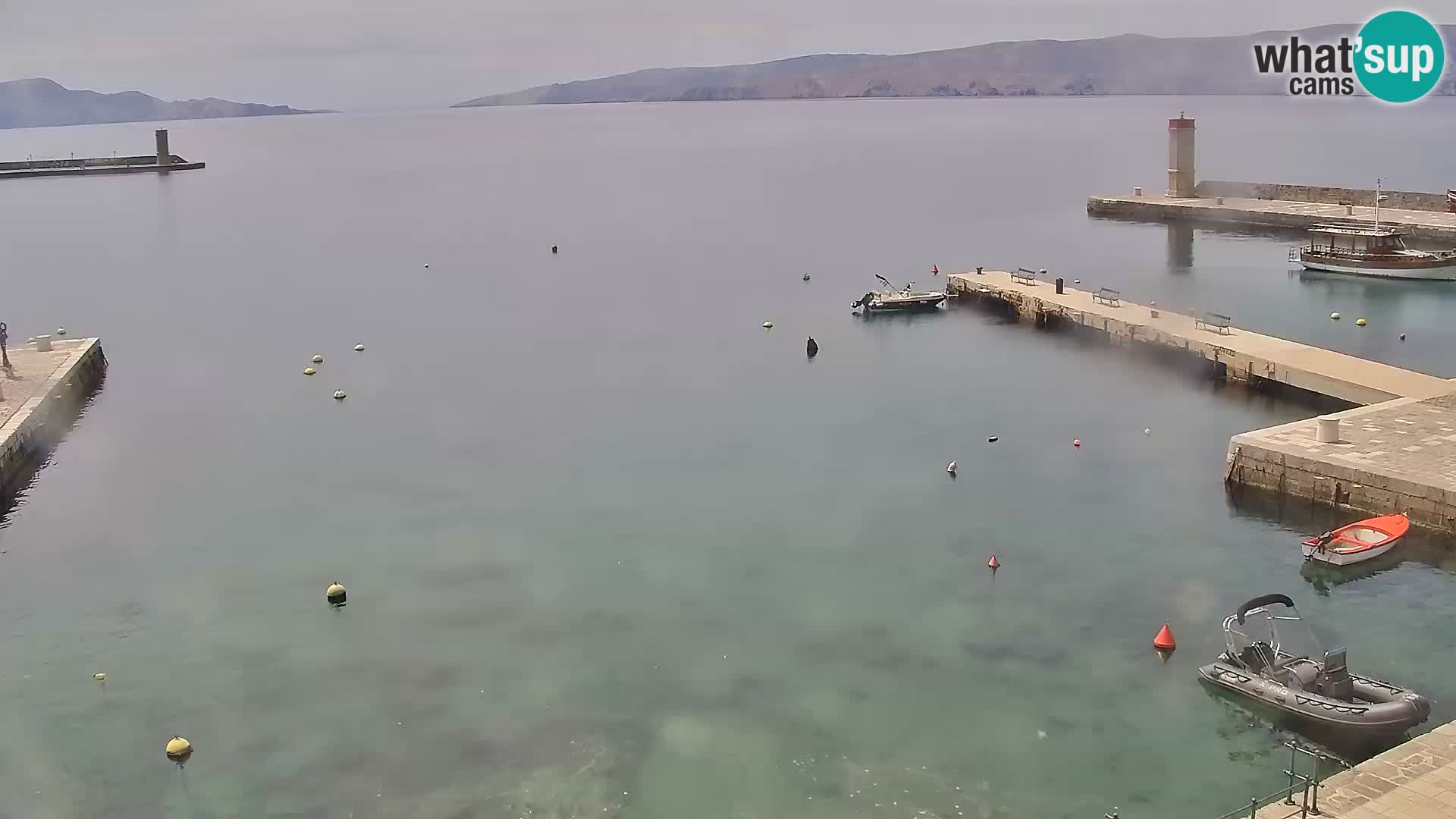 Webcam Senj – Panoramablick auf die Riva Senj