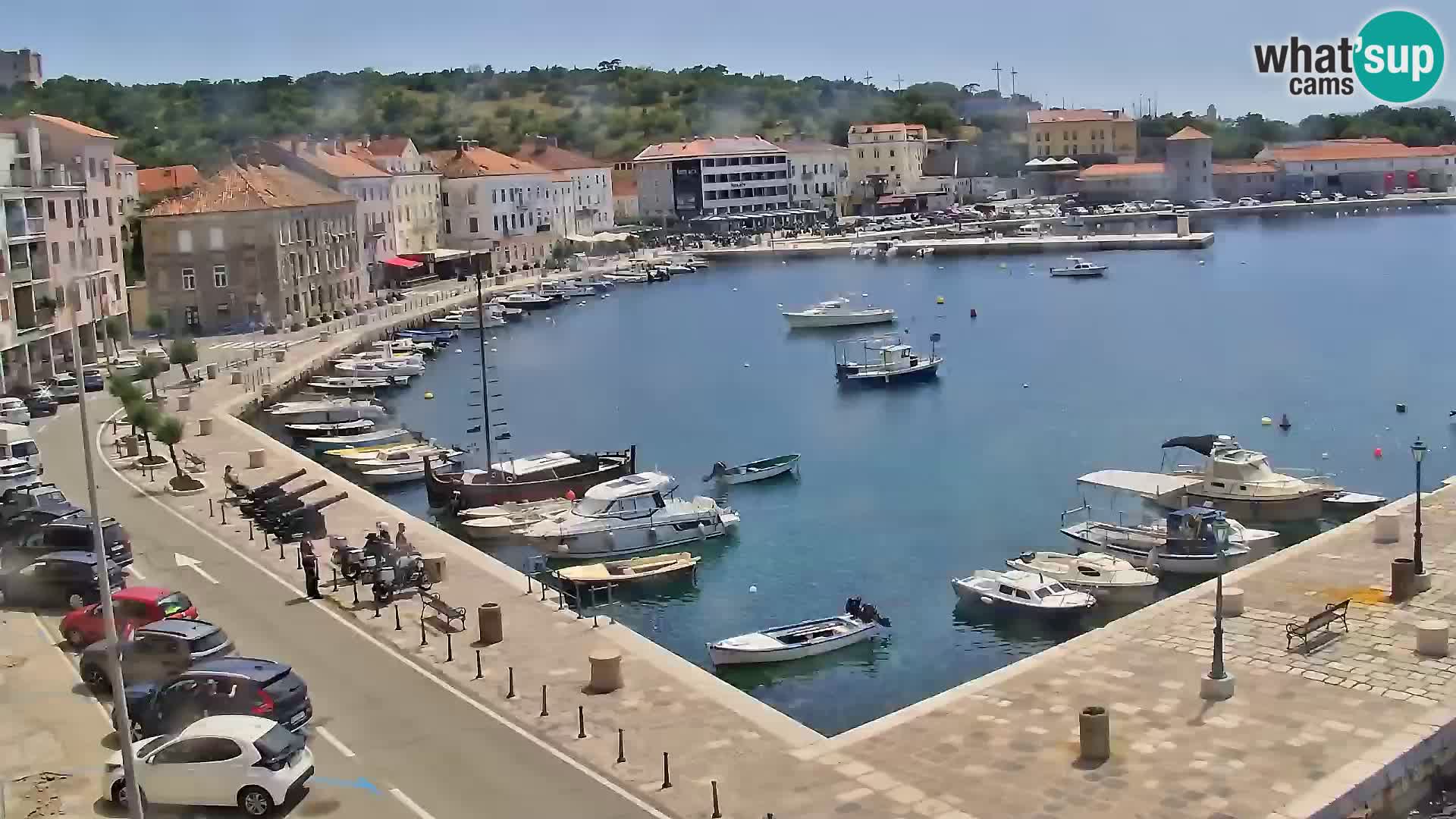 Livecam Senj – Vue panoramique de Senj riva