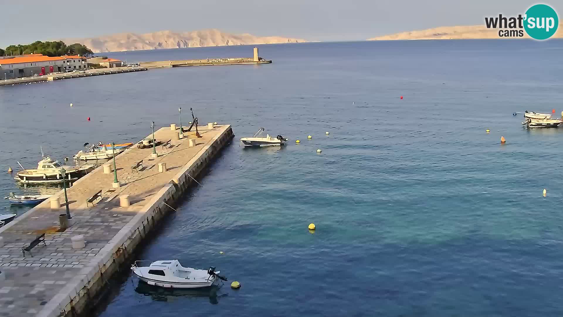Livecam Senj – Vue panoramique de Senj riva