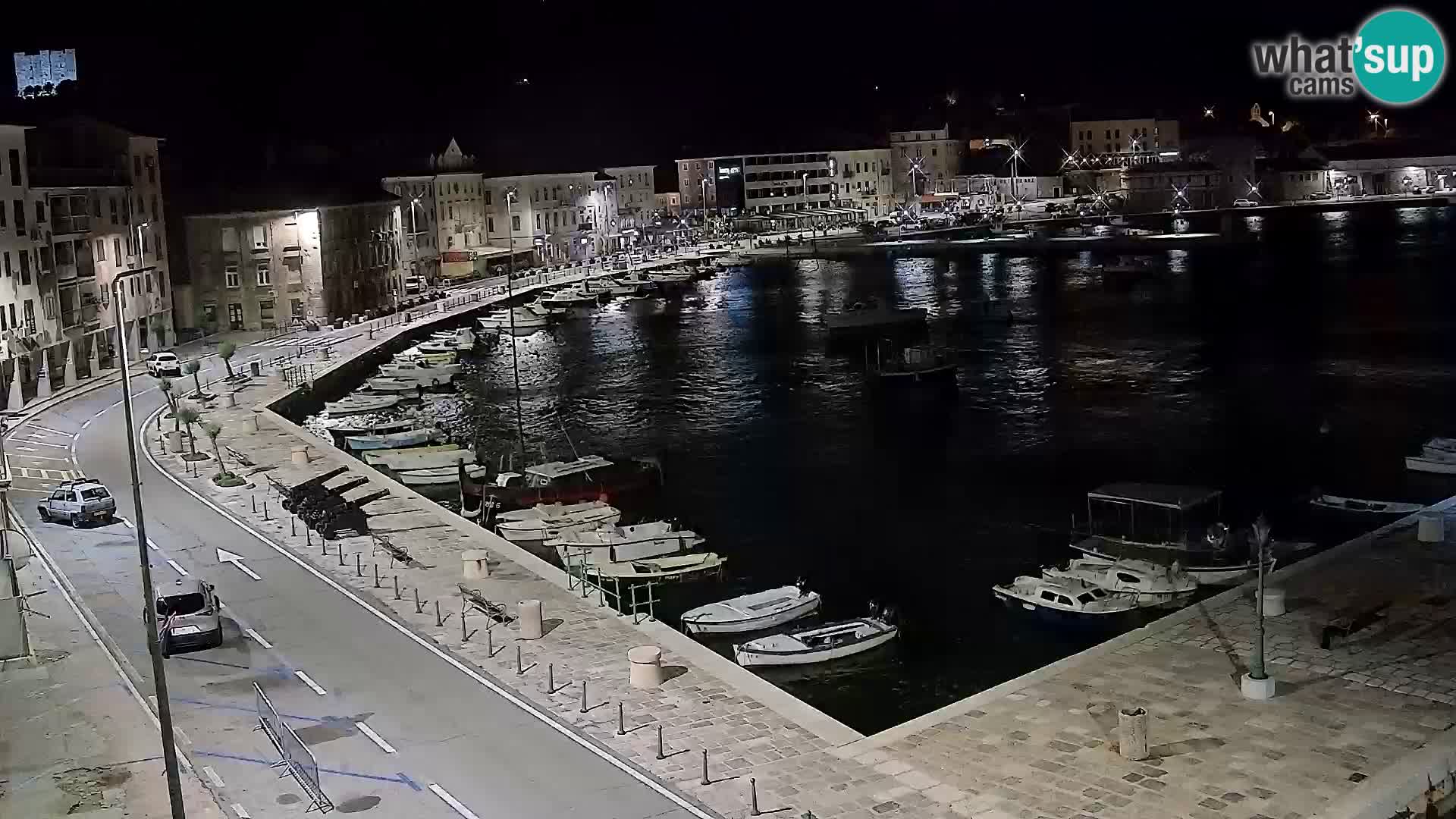Livecam Senj – Vue panoramique de Senj riva