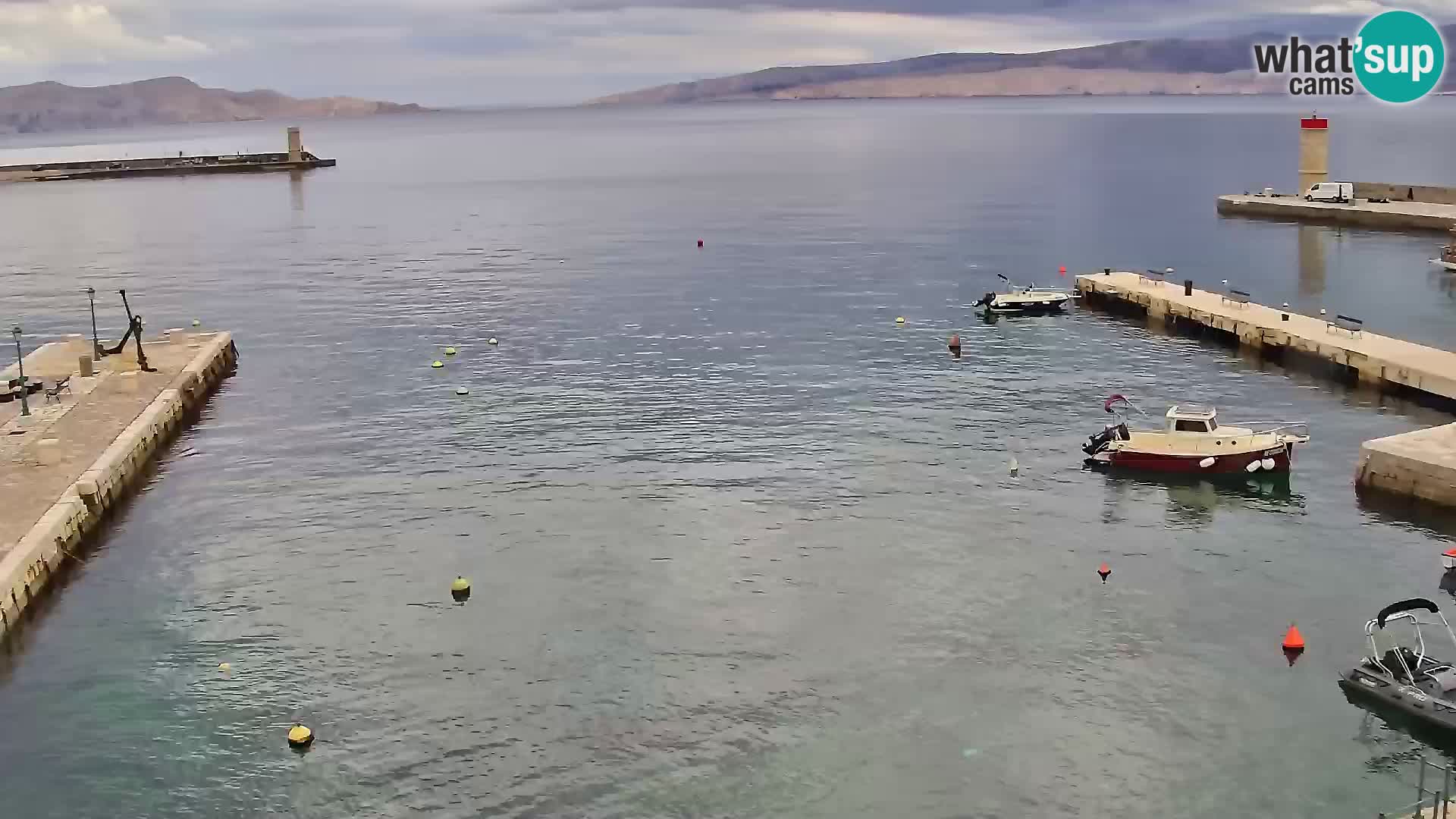 Livecam Senj – Vue panoramique de Senj riva