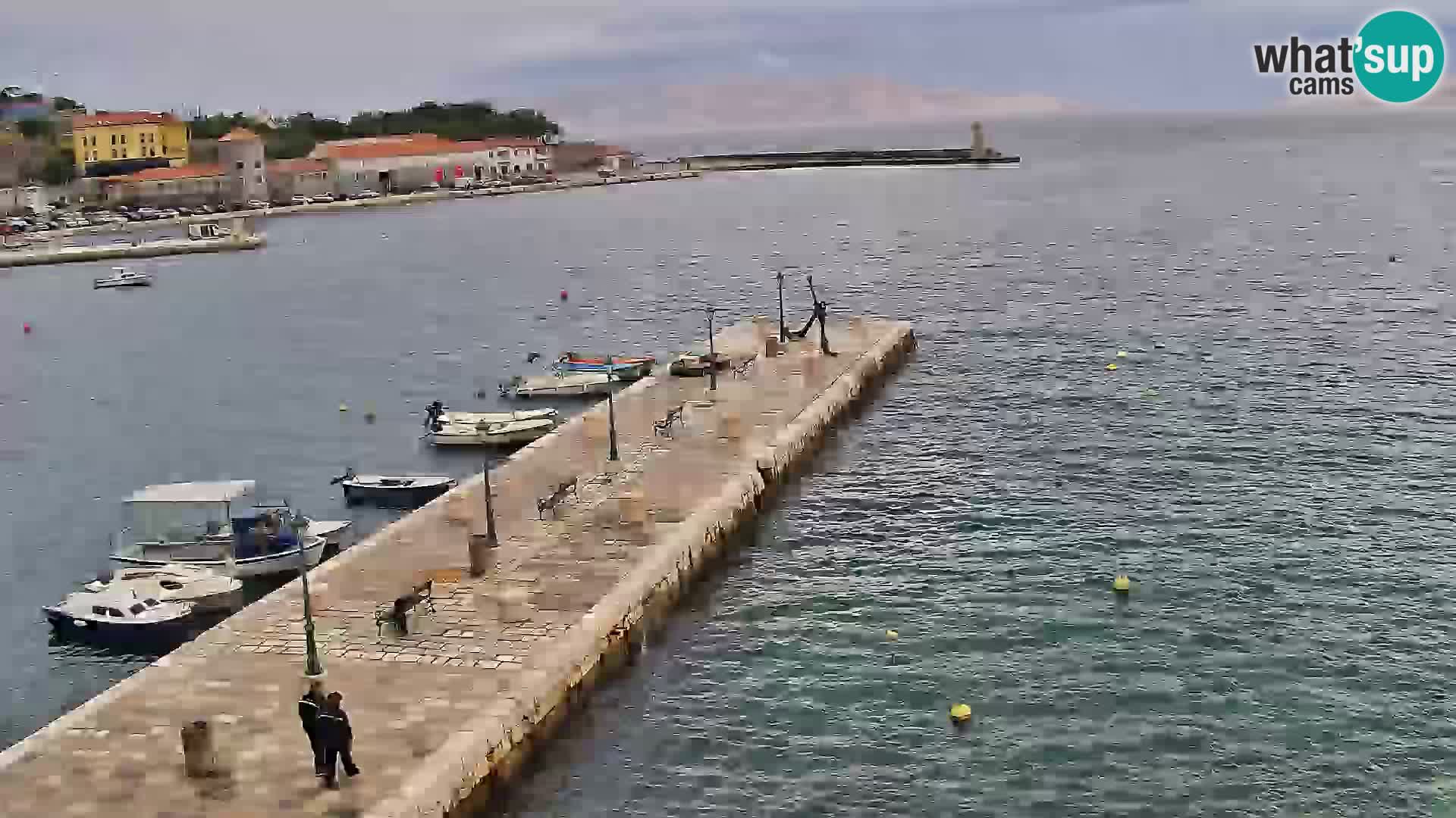 Webcam Senj – Panoramablick auf die Riva Senj
