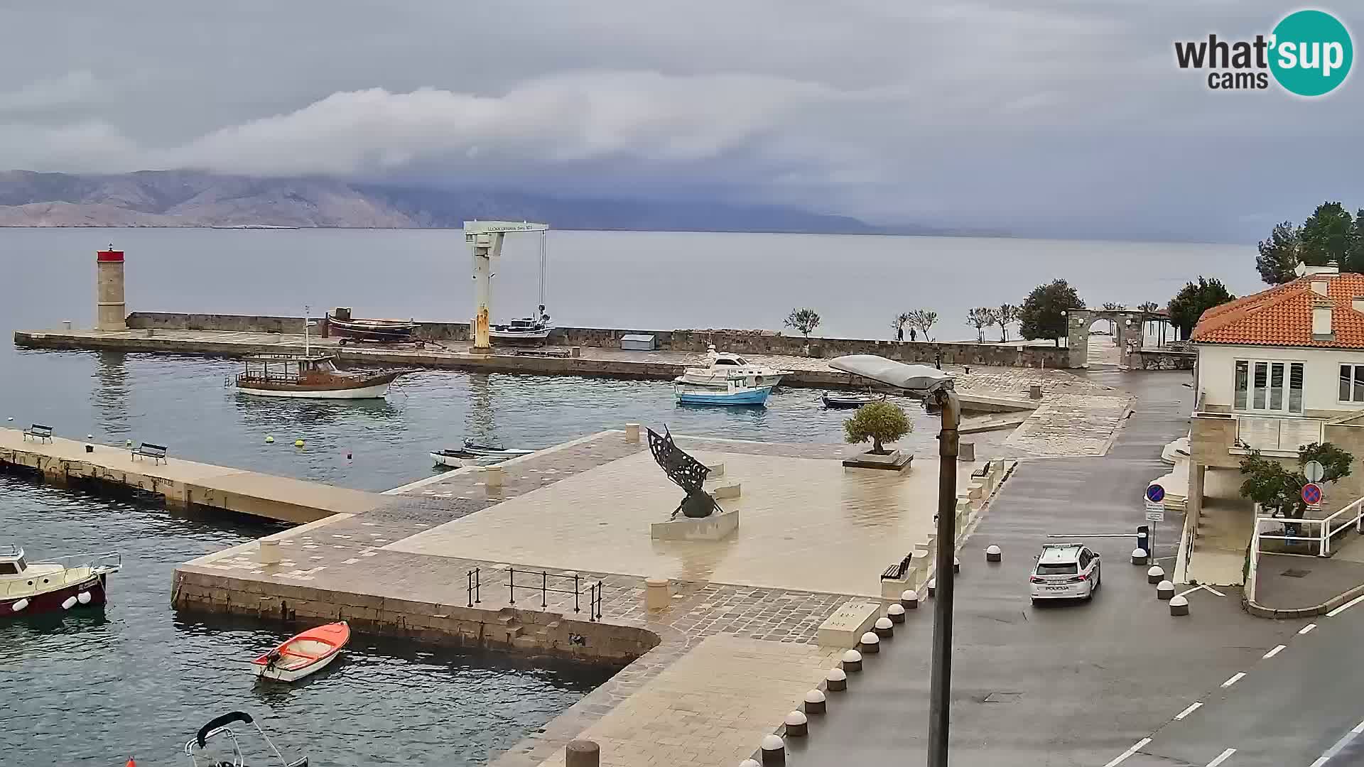 Webcam Senj – Panoramablick auf die Riva Senj