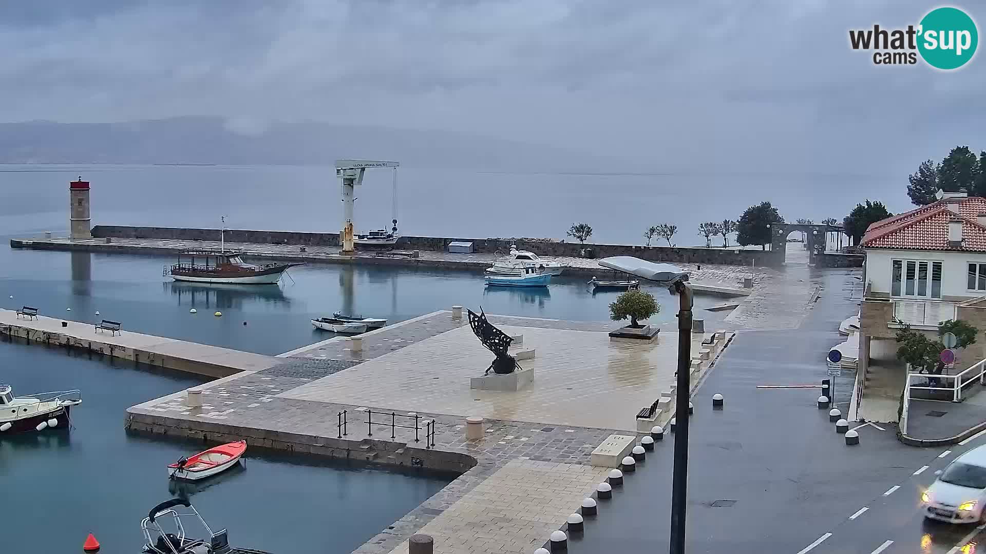 Livecam Senj – Vue panoramique de Senj riva
