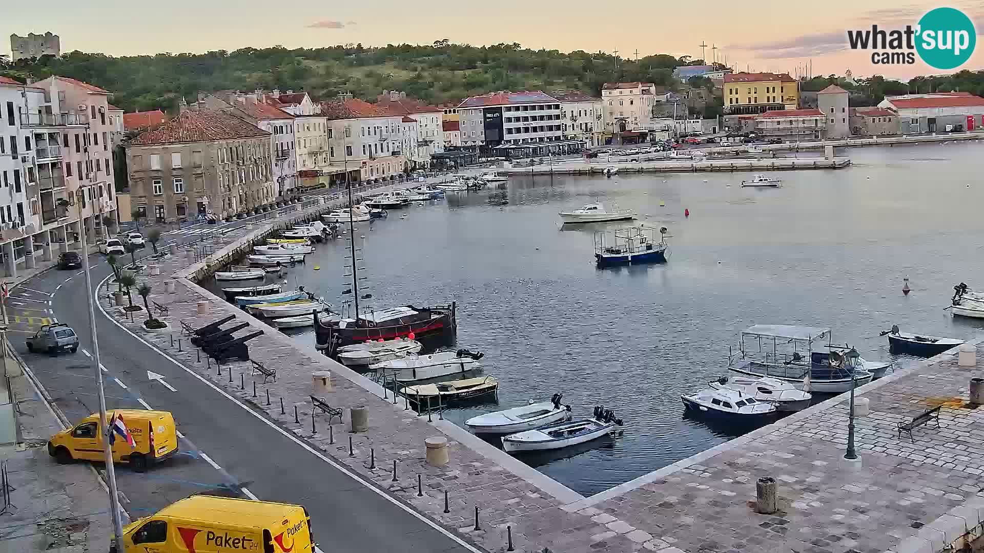 Webcam Senj – Panoramablick auf die Riva Senj