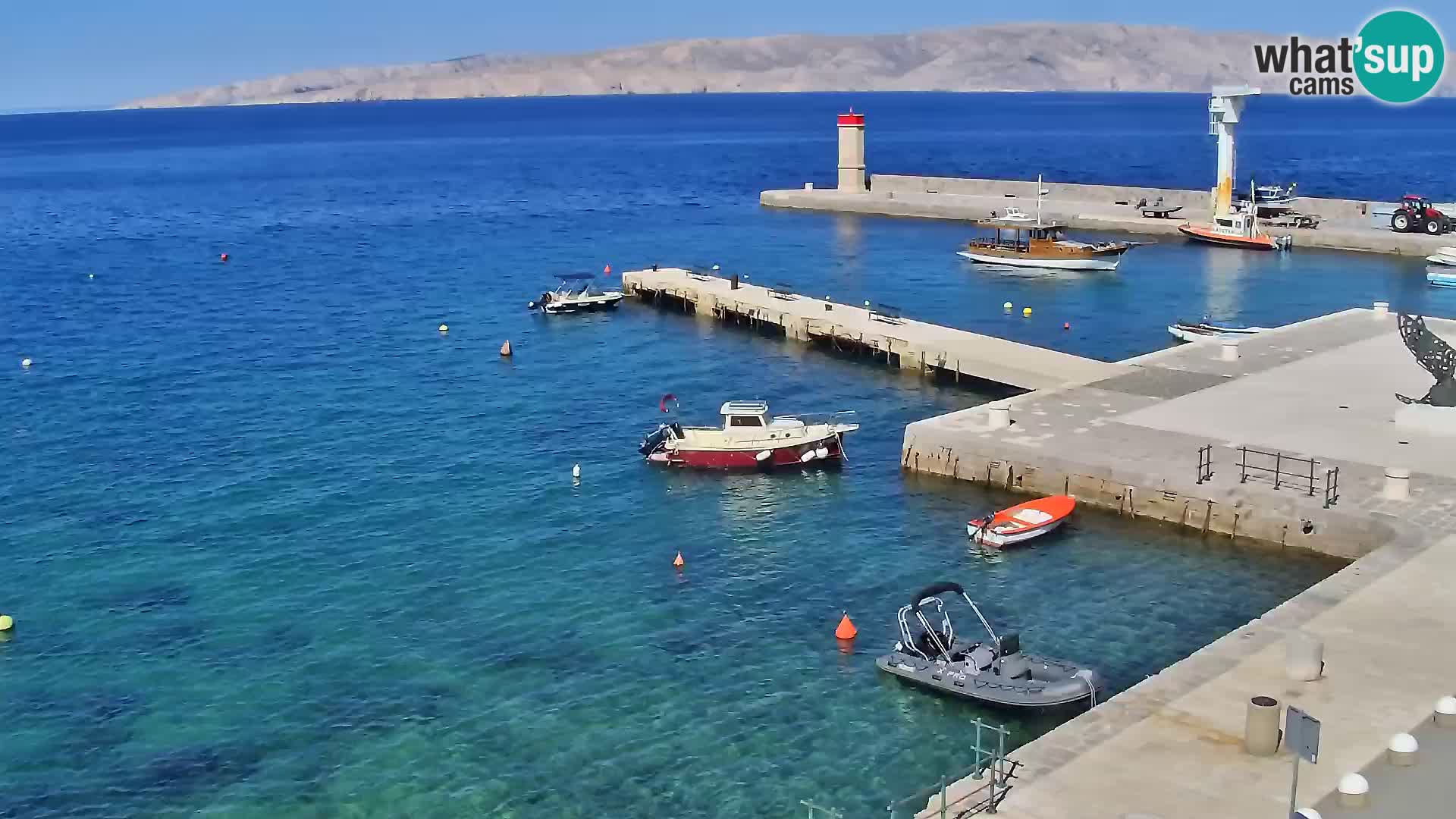 Livecam Senj – Vue panoramique de Senj riva