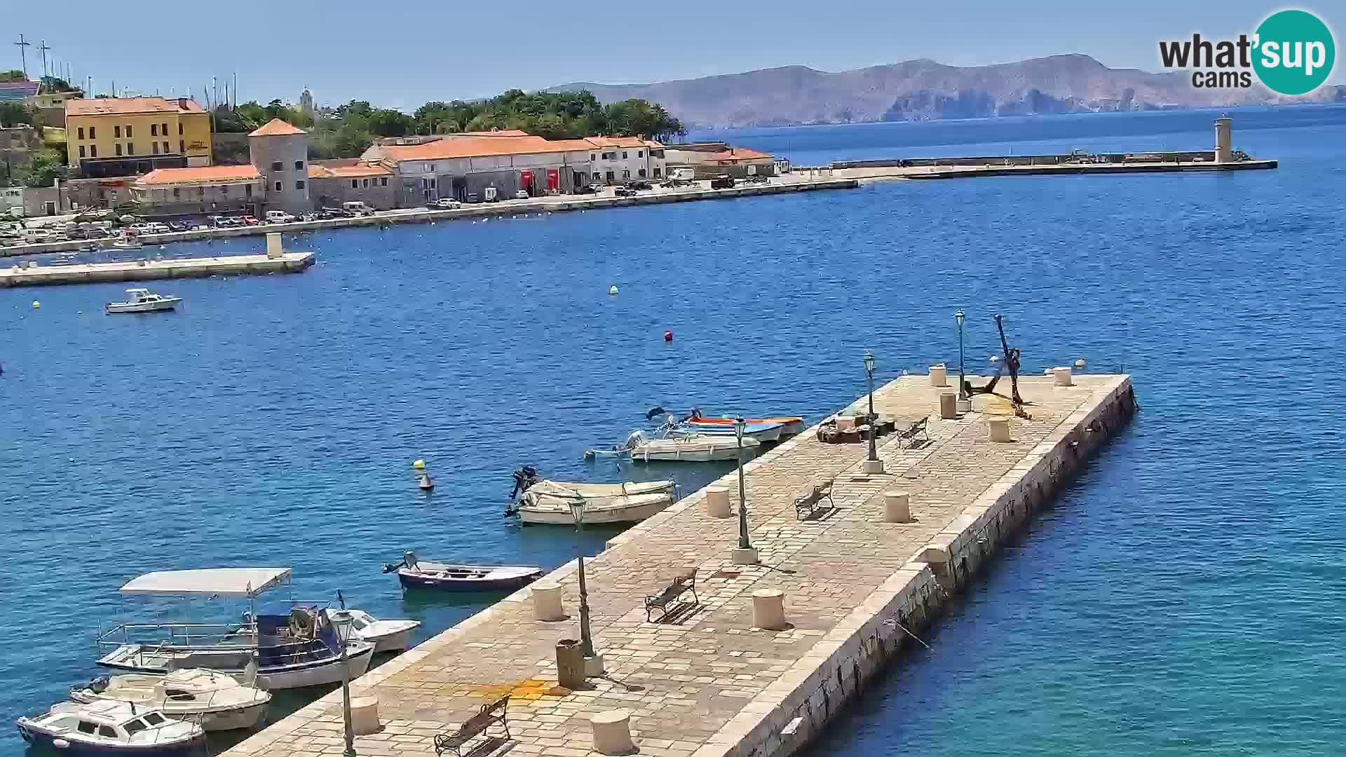 Livecam Senj – Vue panoramique de Senj riva