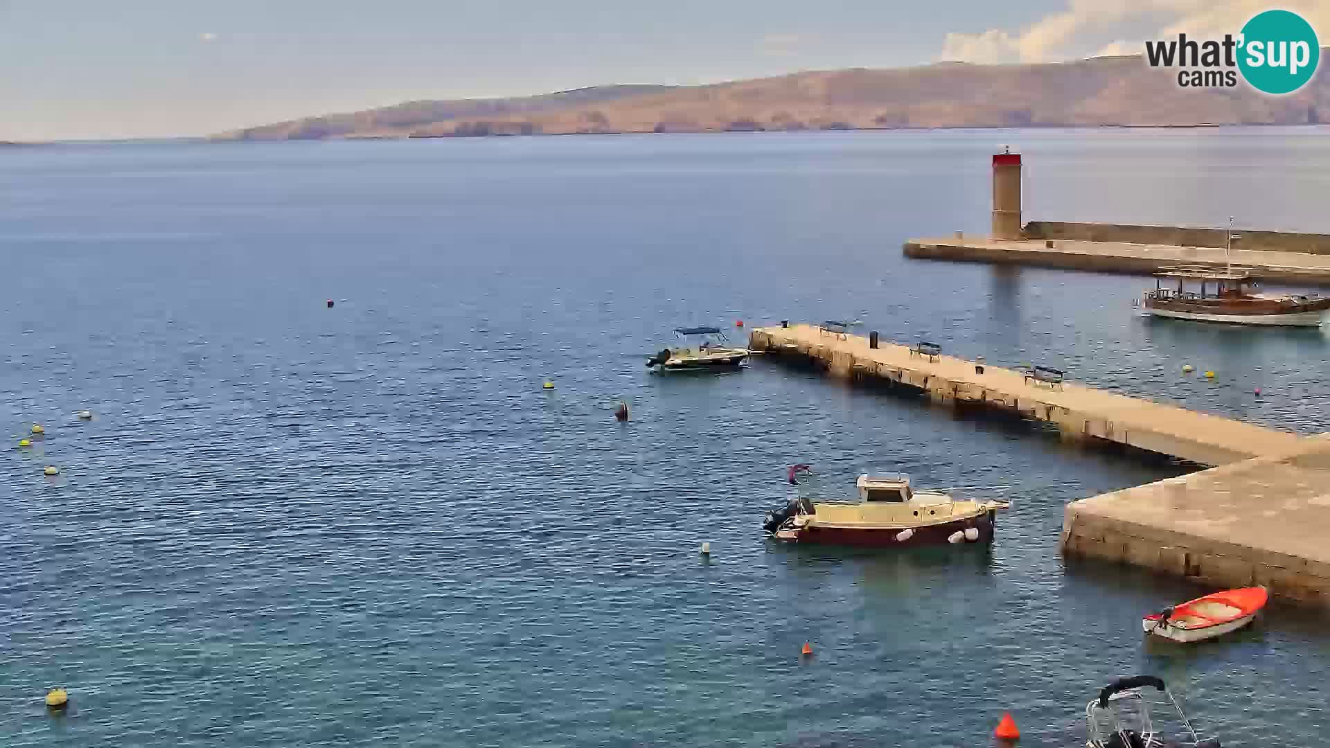 Livecam Senj – Vue panoramique de Senj riva