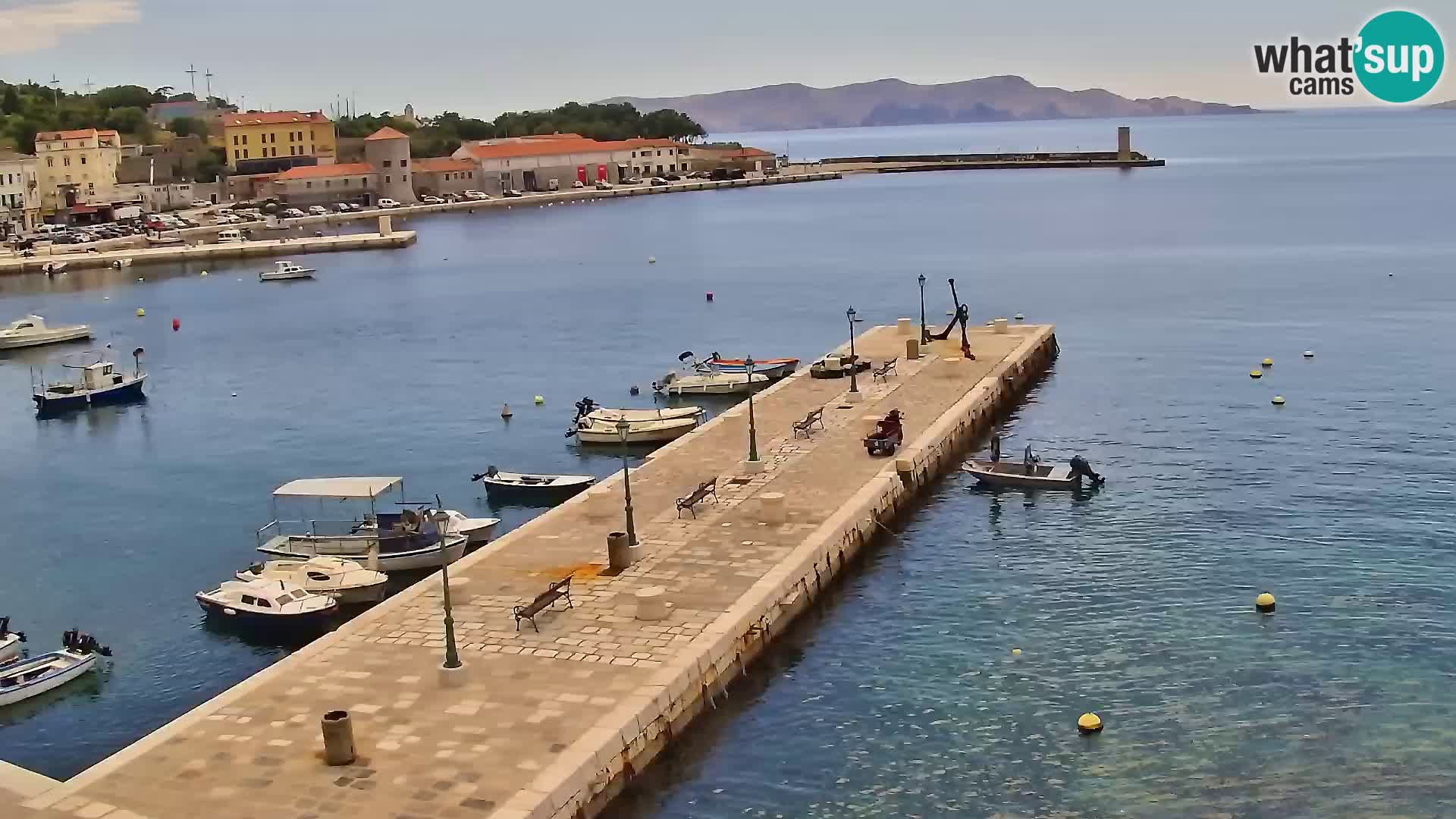 Webcam Senj – Panoramablick auf die Riva Senj