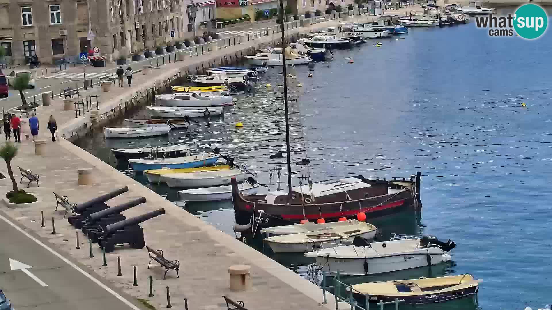 Webcam Senj – Panoramablick auf die Riva Senj