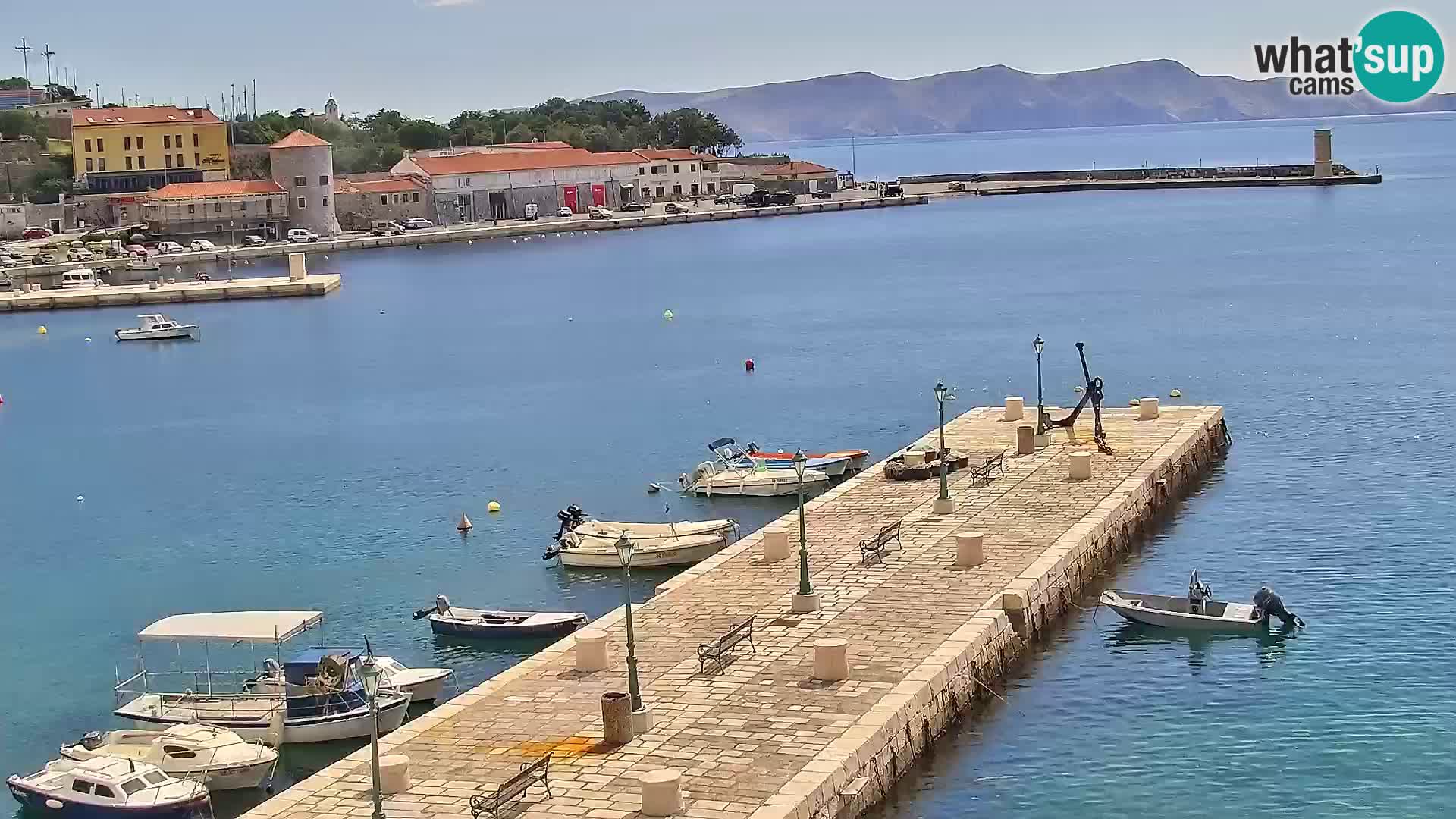 Kamera u živo Senj – Panoramski pogled na senjsku rivu