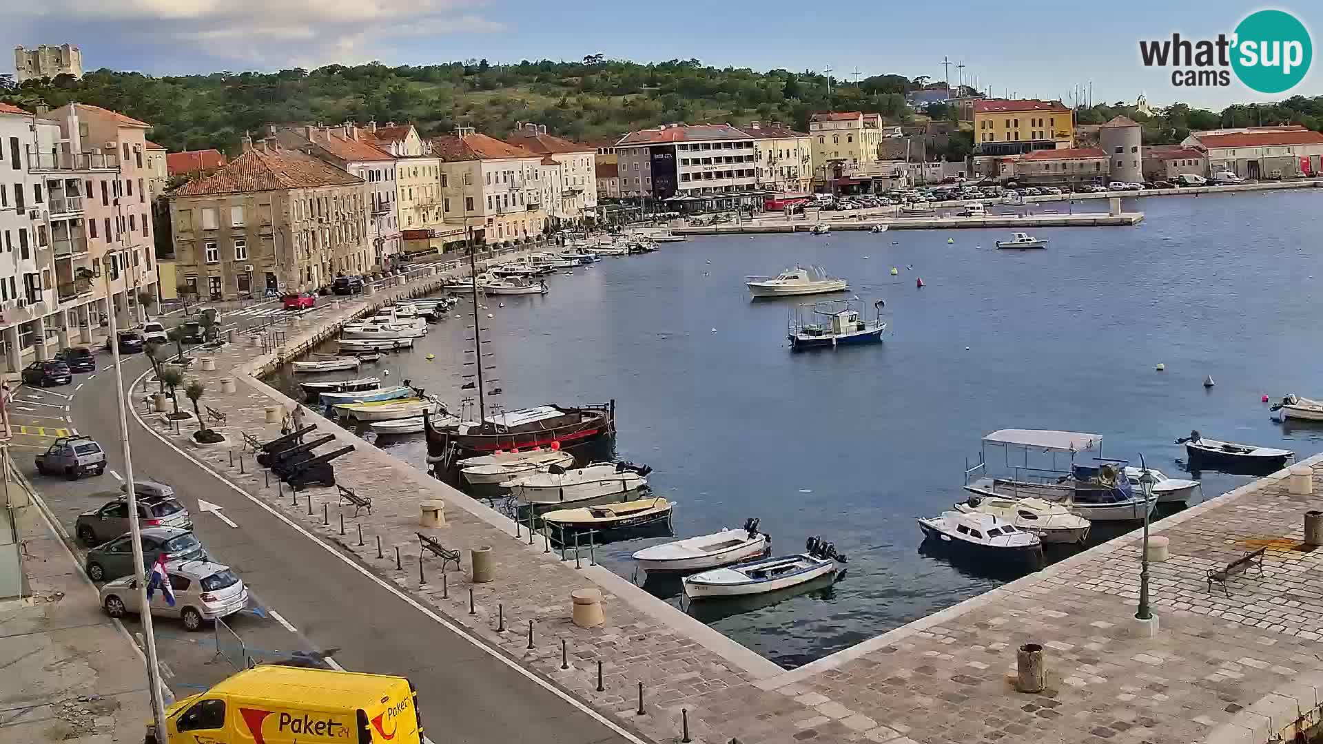 Webcam Senj – Panoramablick auf die Riva Senj