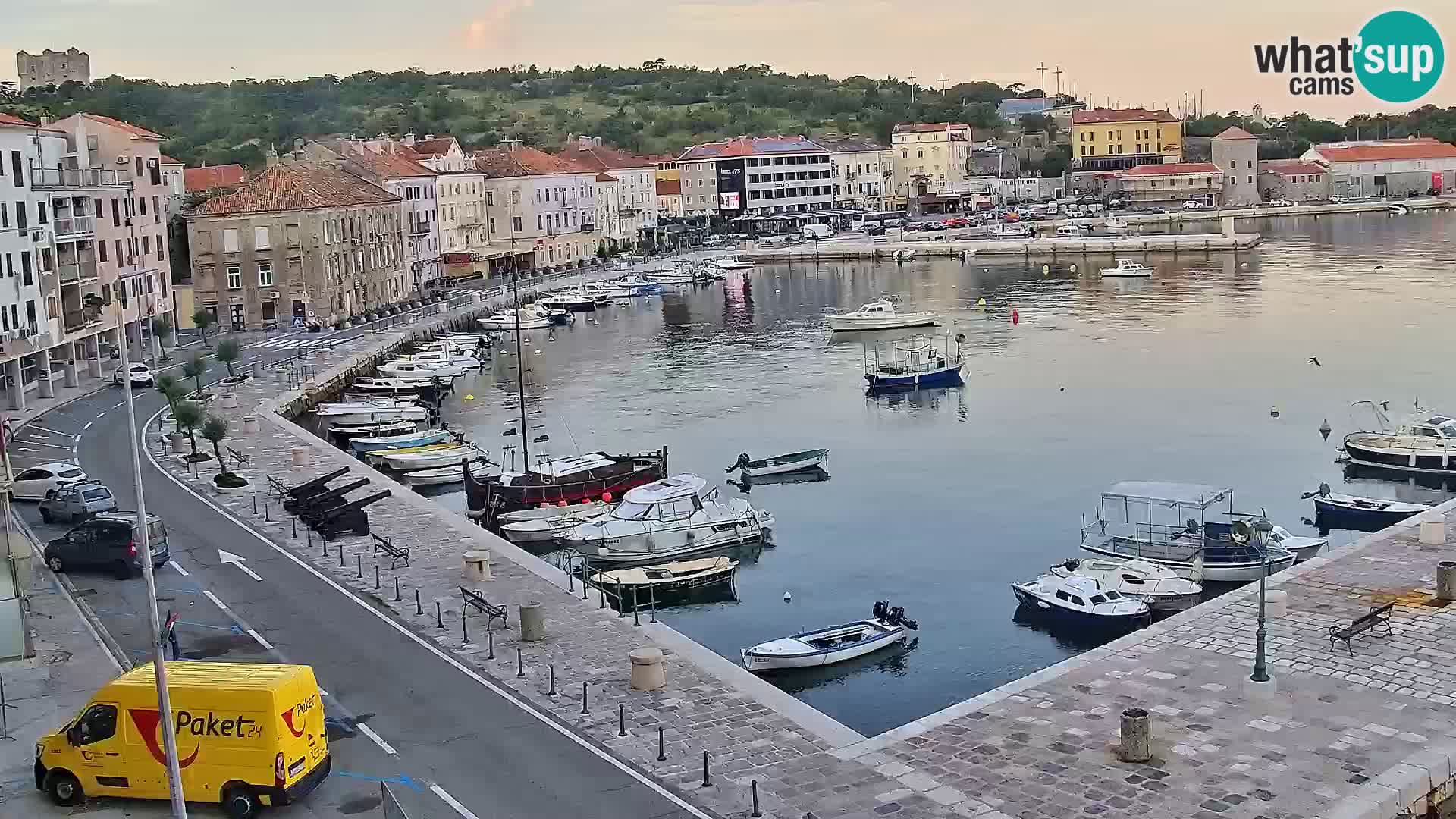 Webcam Senj – Panoramablick auf die Riva Senj