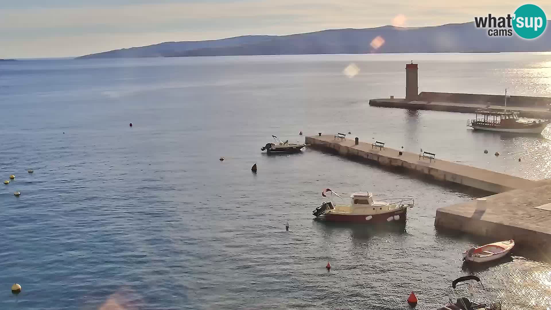 Webcam Senj – Panoramablick auf die Riva Senj
