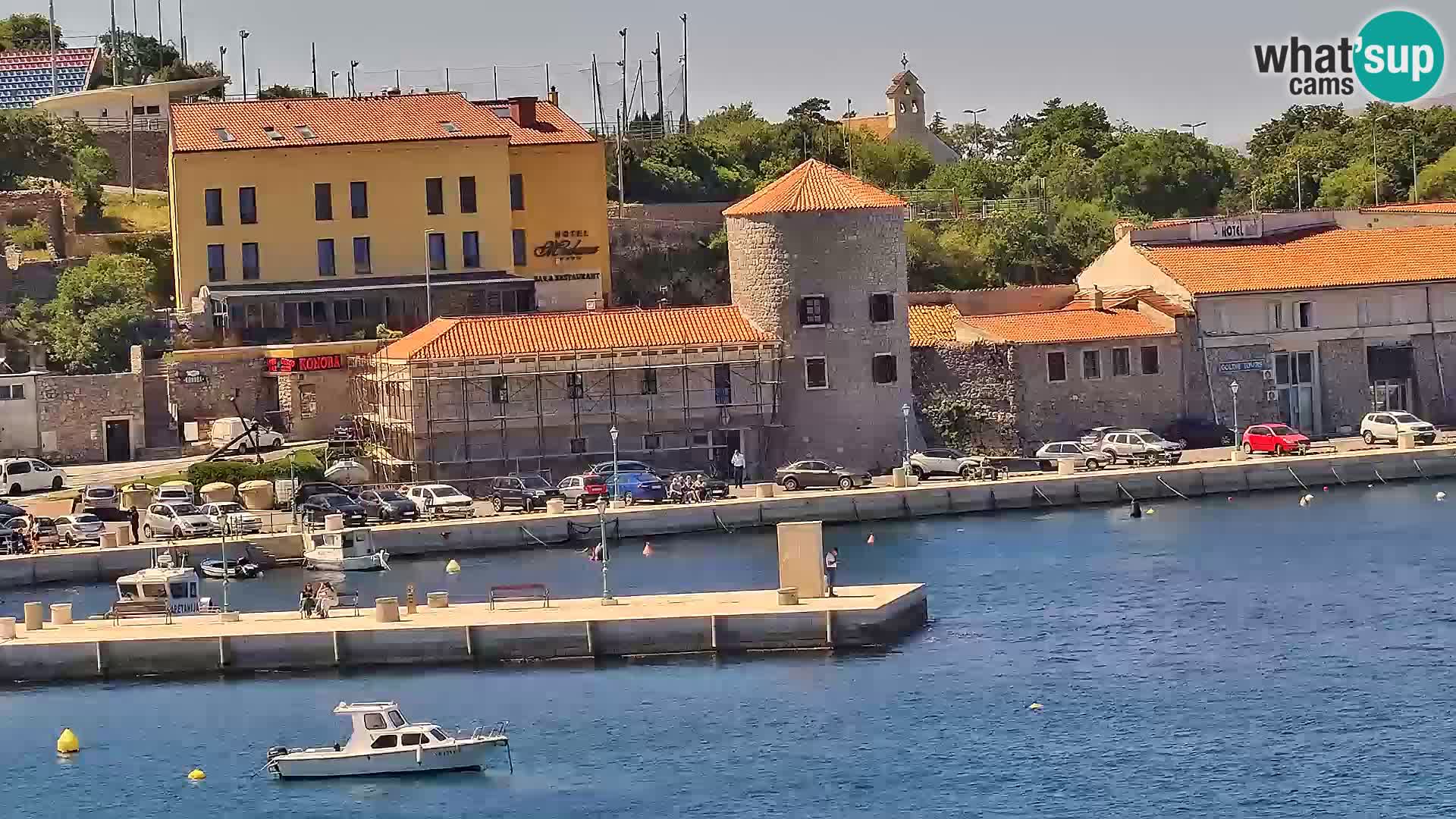 Webcam Senj – Panoramablick auf die Riva Senj
