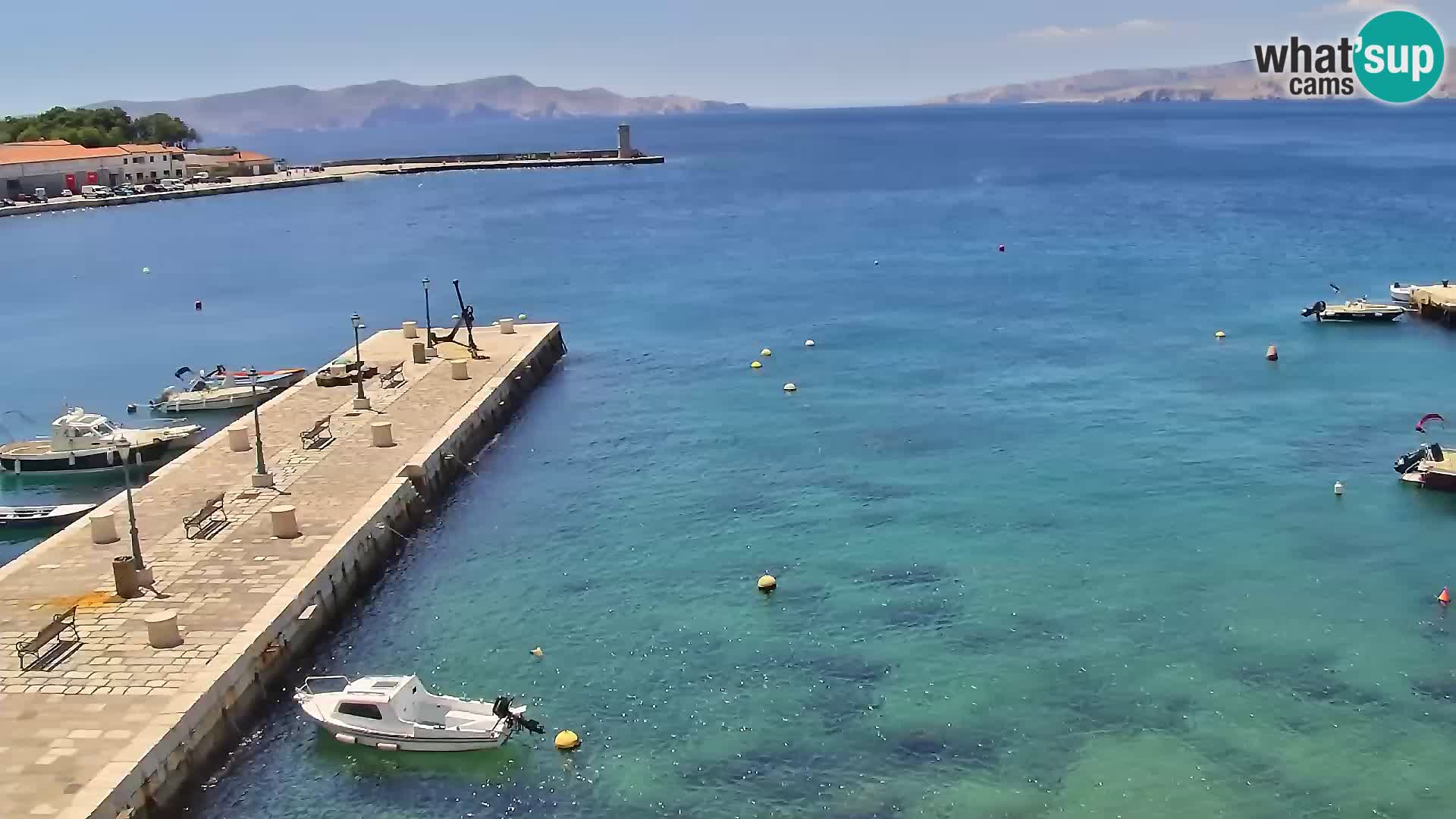 Livecam Senj – Vue panoramique de Senj riva