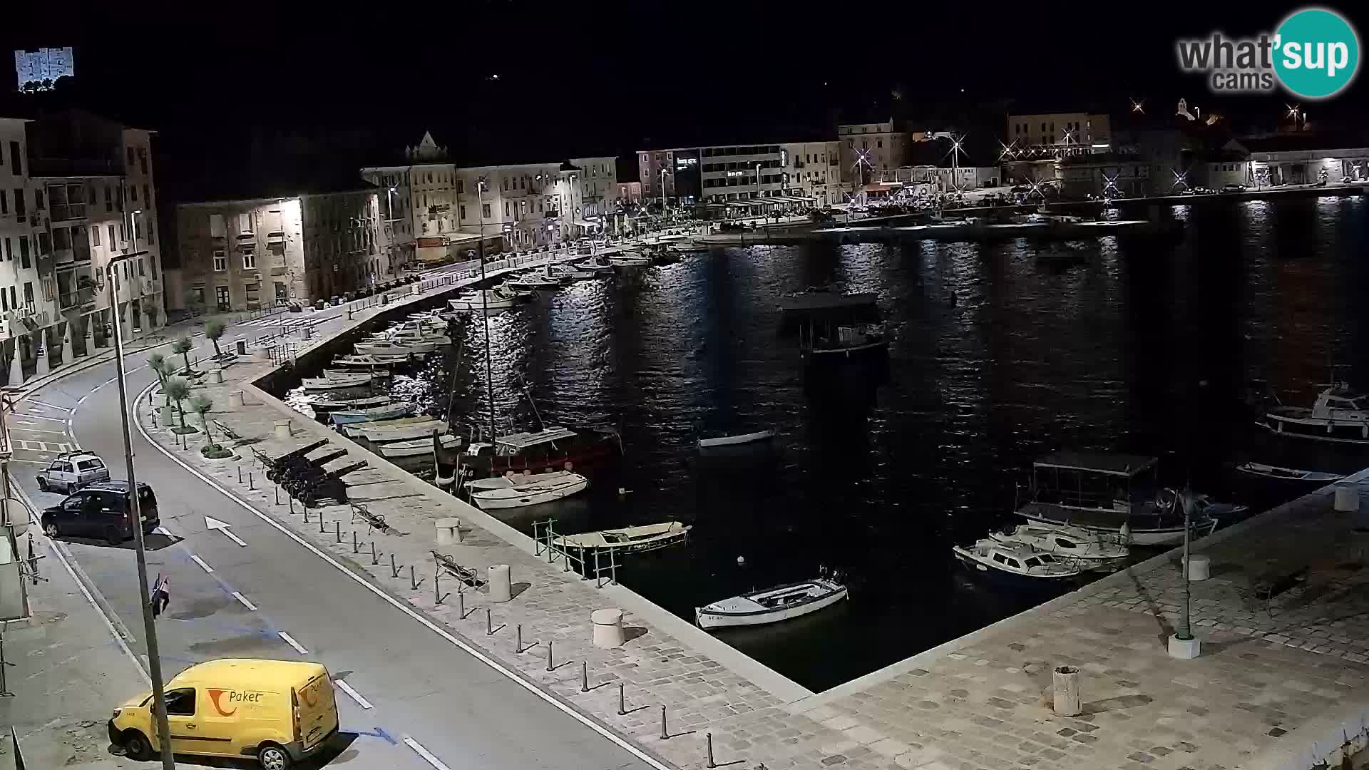 Livecam Senj – Vue panoramique de Senj riva