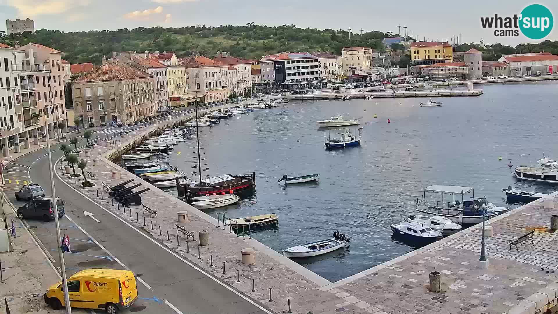 Livecam Senj – Vue panoramique de Senj riva