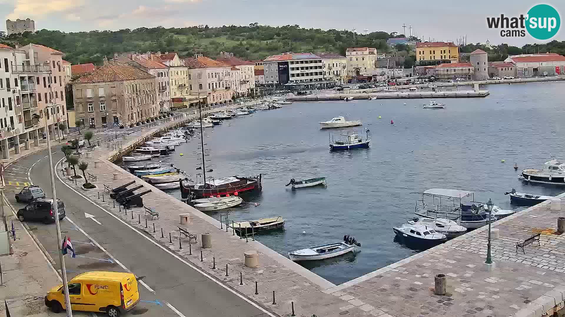 Webcam Senj – Panoramablick auf die Riva Senj