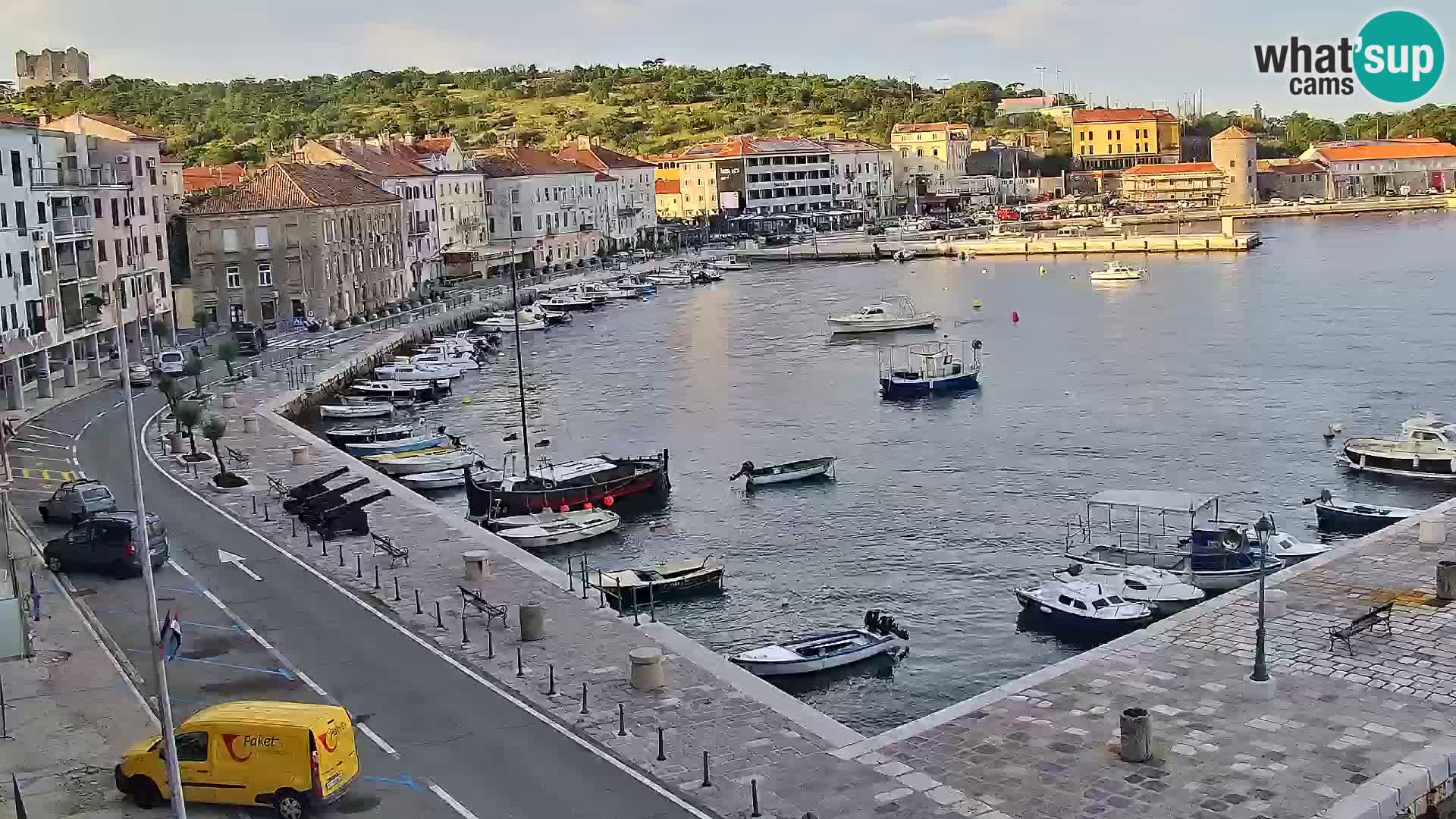 Webcam Senj – Panoramablick auf die Riva Senj