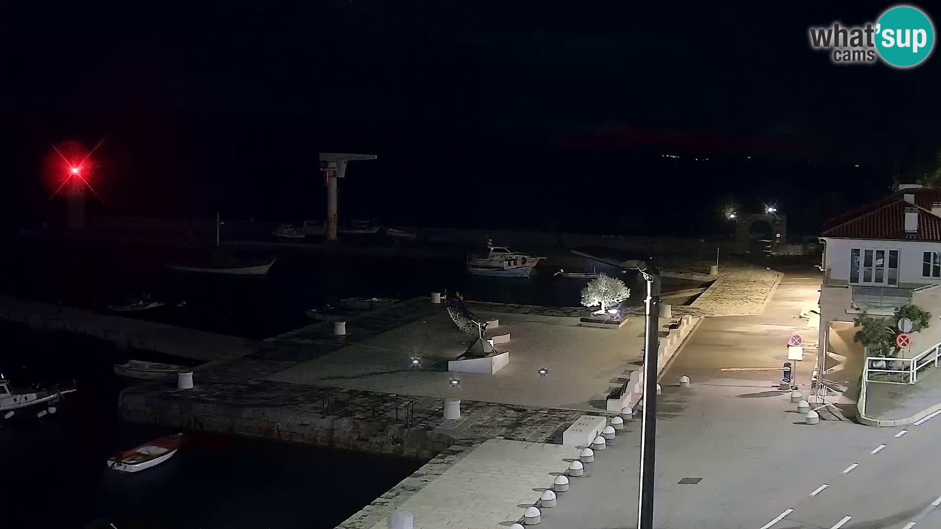 Livecam Senj – Vue panoramique de Senj riva