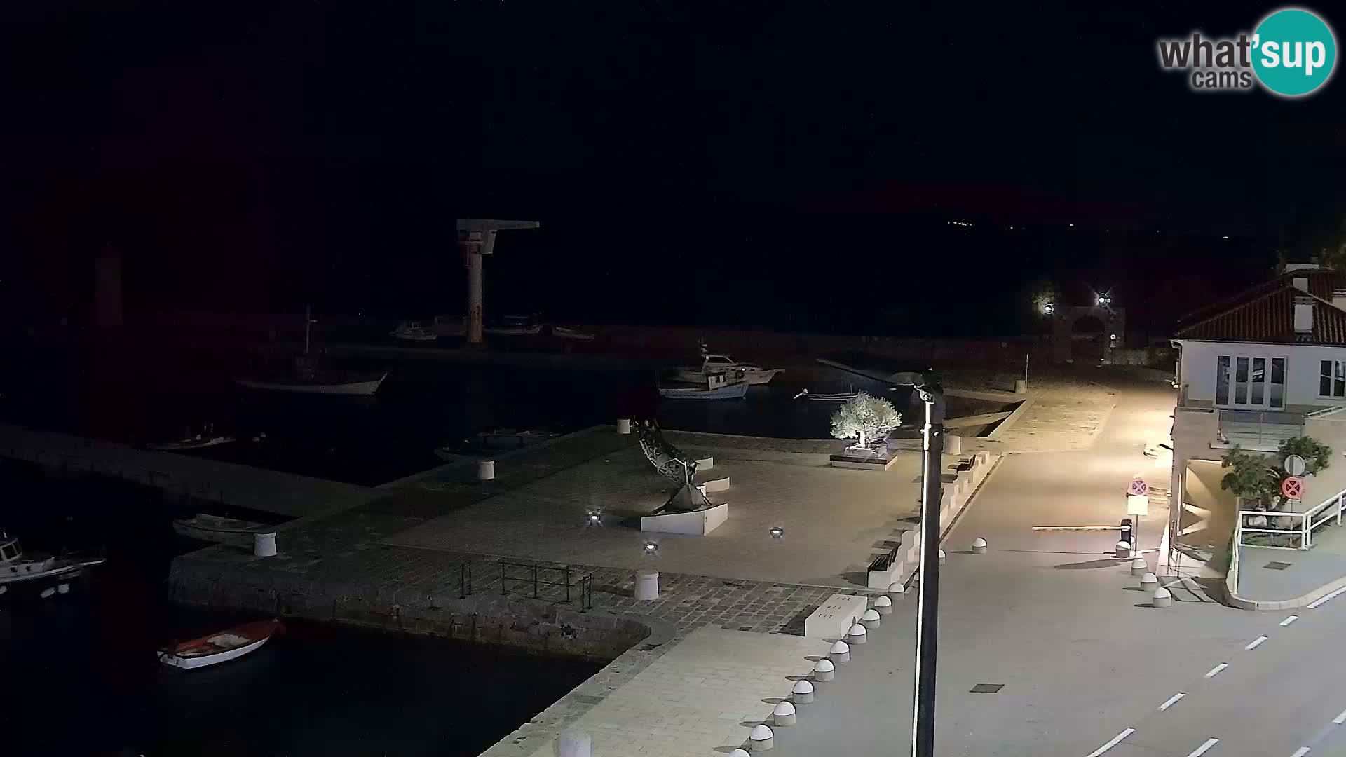 Webcam Senj – Panoramablick auf die Riva Senj