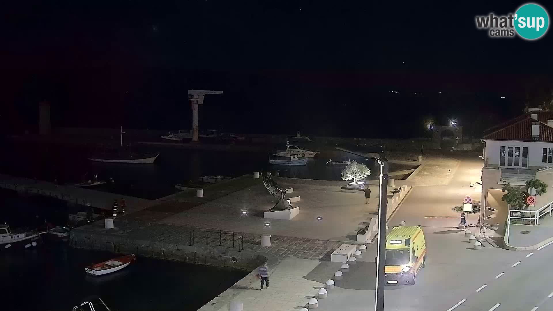 Livecam Senj – Vue panoramique de Senj riva