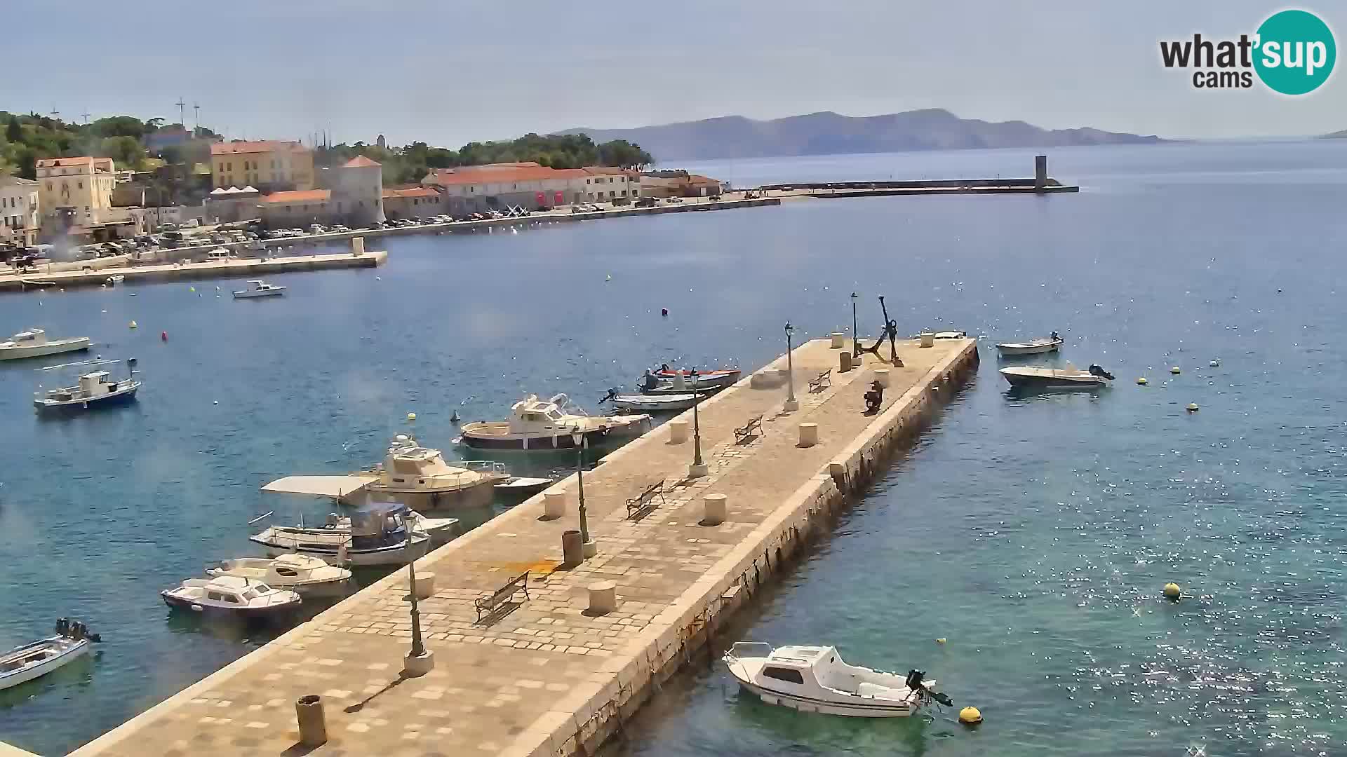 Webcam Senj – Panoramablick auf die Riva Senj