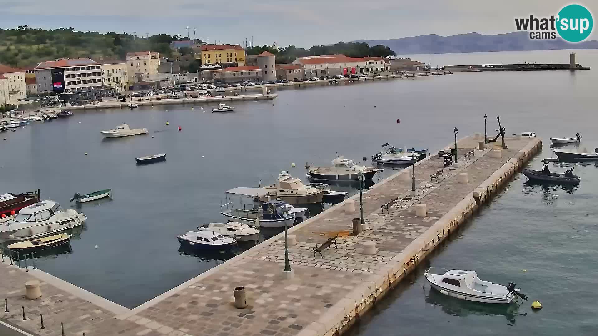 Kamera u živo Senj – Panoramski pogled na senjsku rivu