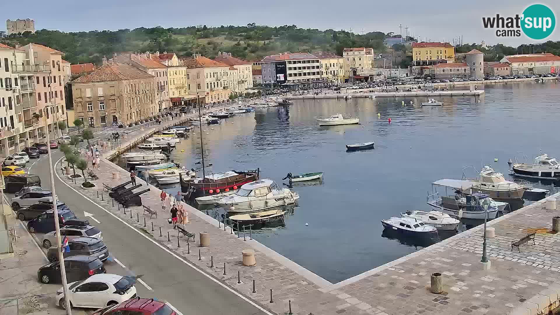 Livecam Senj – Vue panoramique de Senj riva