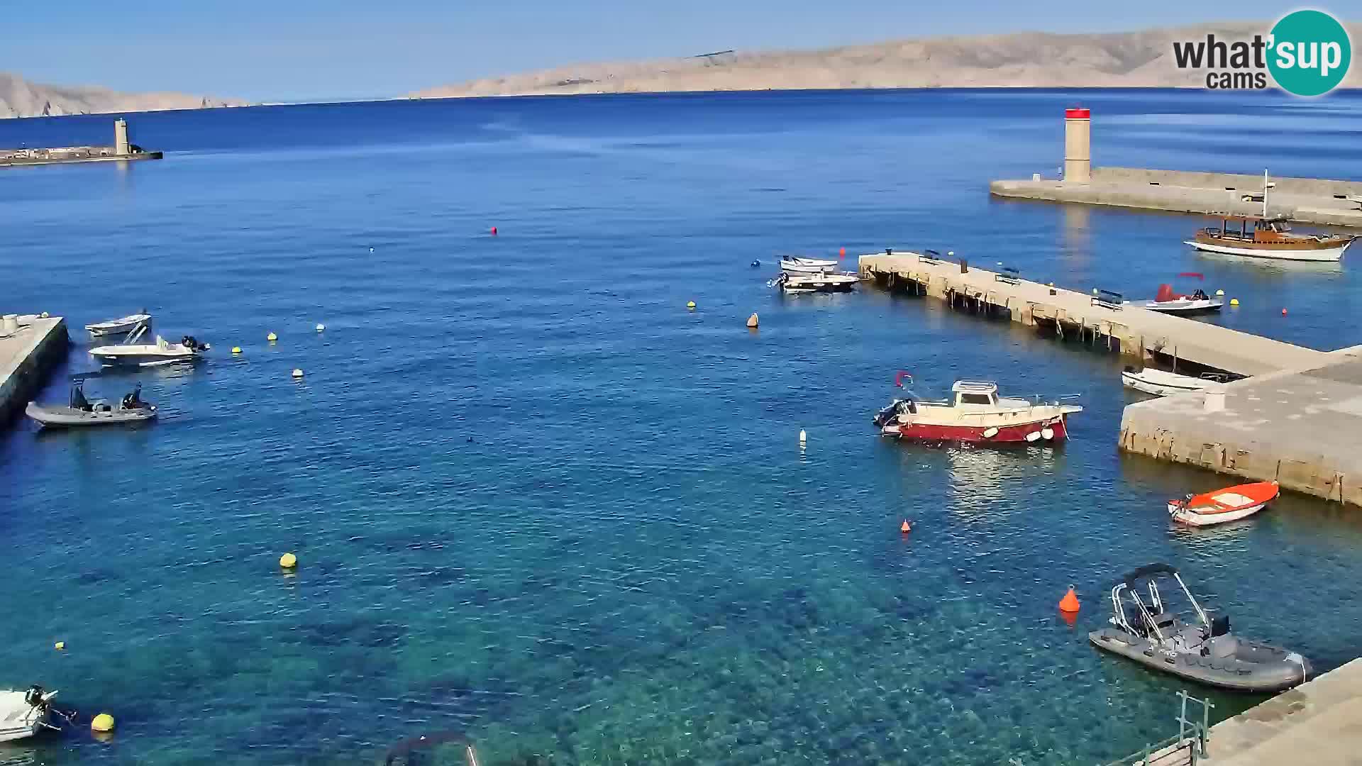 Livecam Senj – Vue panoramique de Senj riva