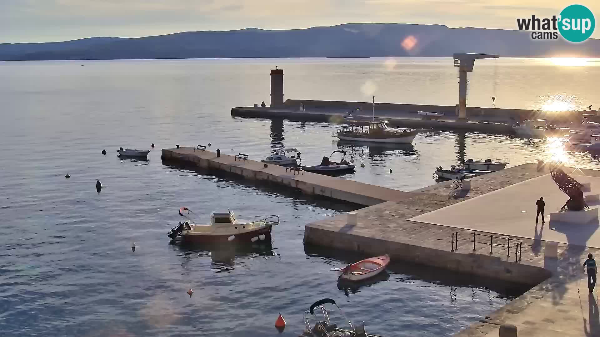 Webcam Senj – Panoramablick auf die Riva Senj