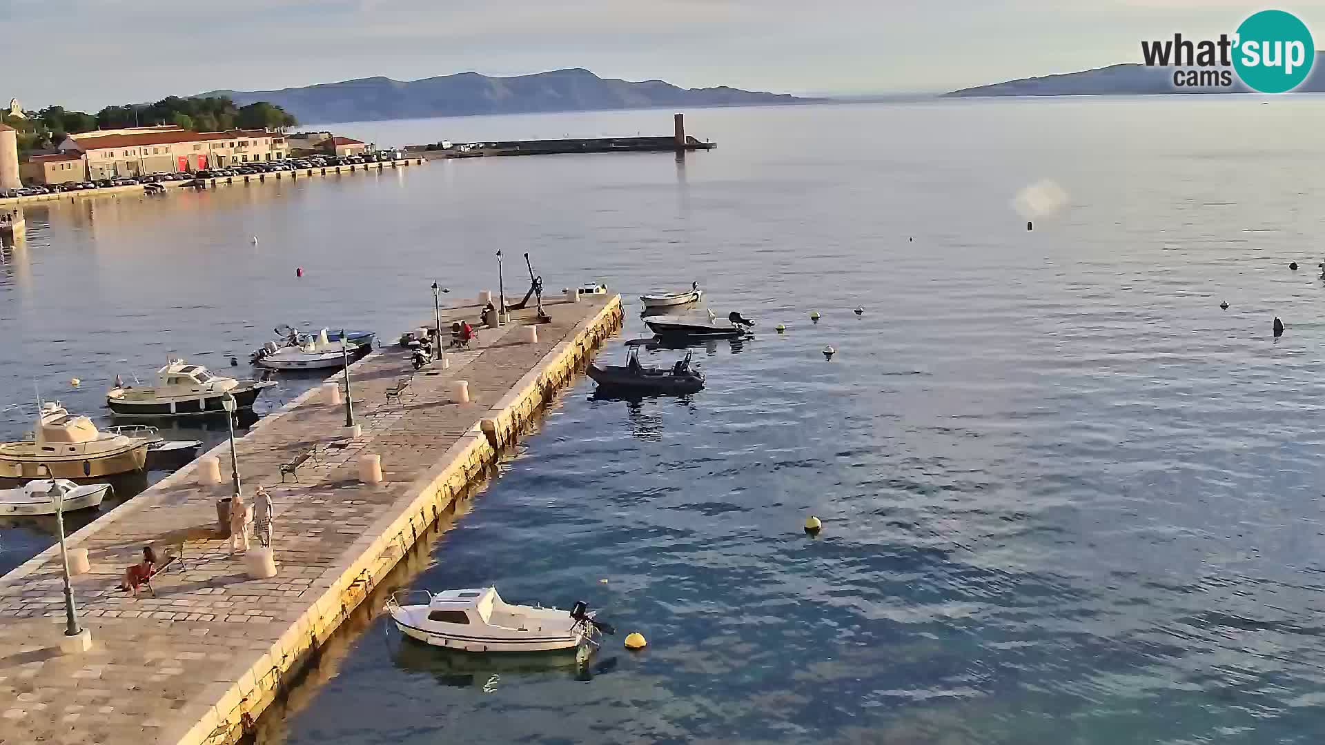 Livecam Senj – Vue panoramique de Senj riva