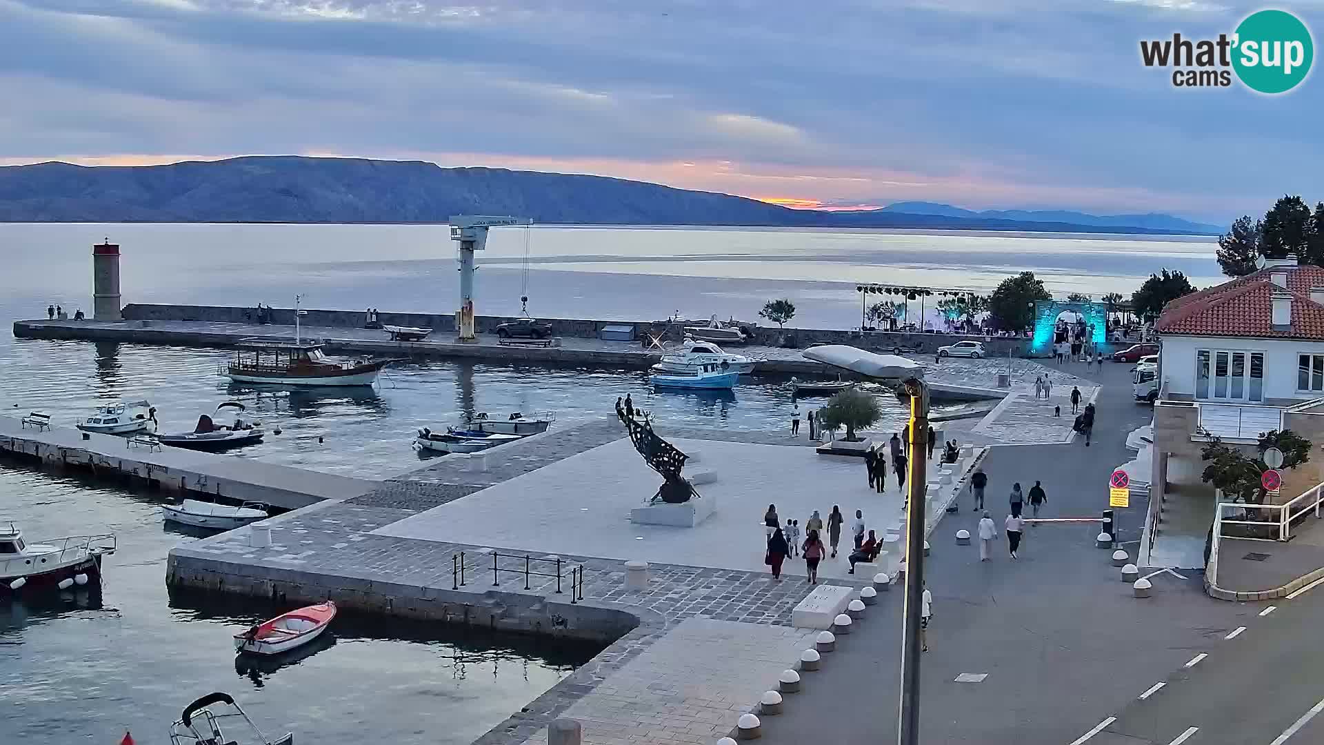 Senj camera en vivo – Vista panorámica de Senj riva