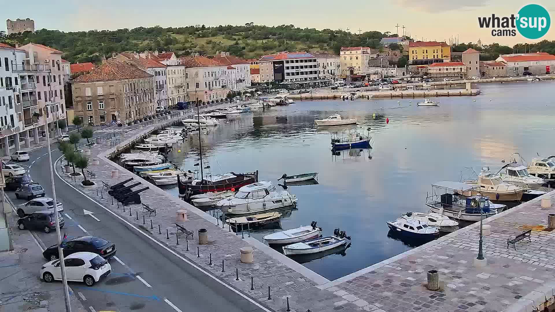 Livecam Senj – Vue panoramique de Senj riva