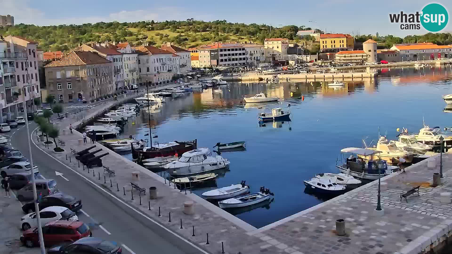 Webcam Senj – Panoramablick auf die Riva Senj
