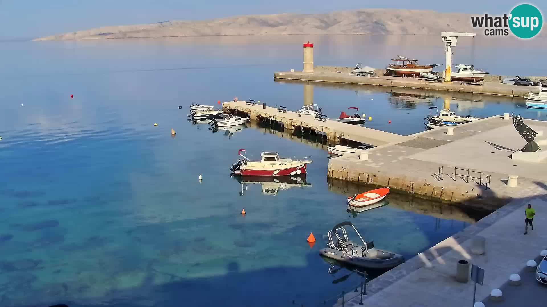 Webcam Senj – Panoramablick auf die Riva Senj