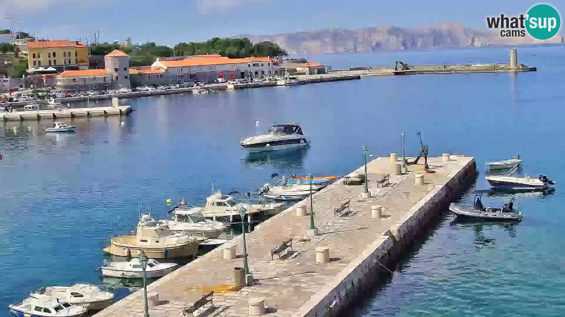 Webcam Senj – Panoramablick auf die Riva Senj