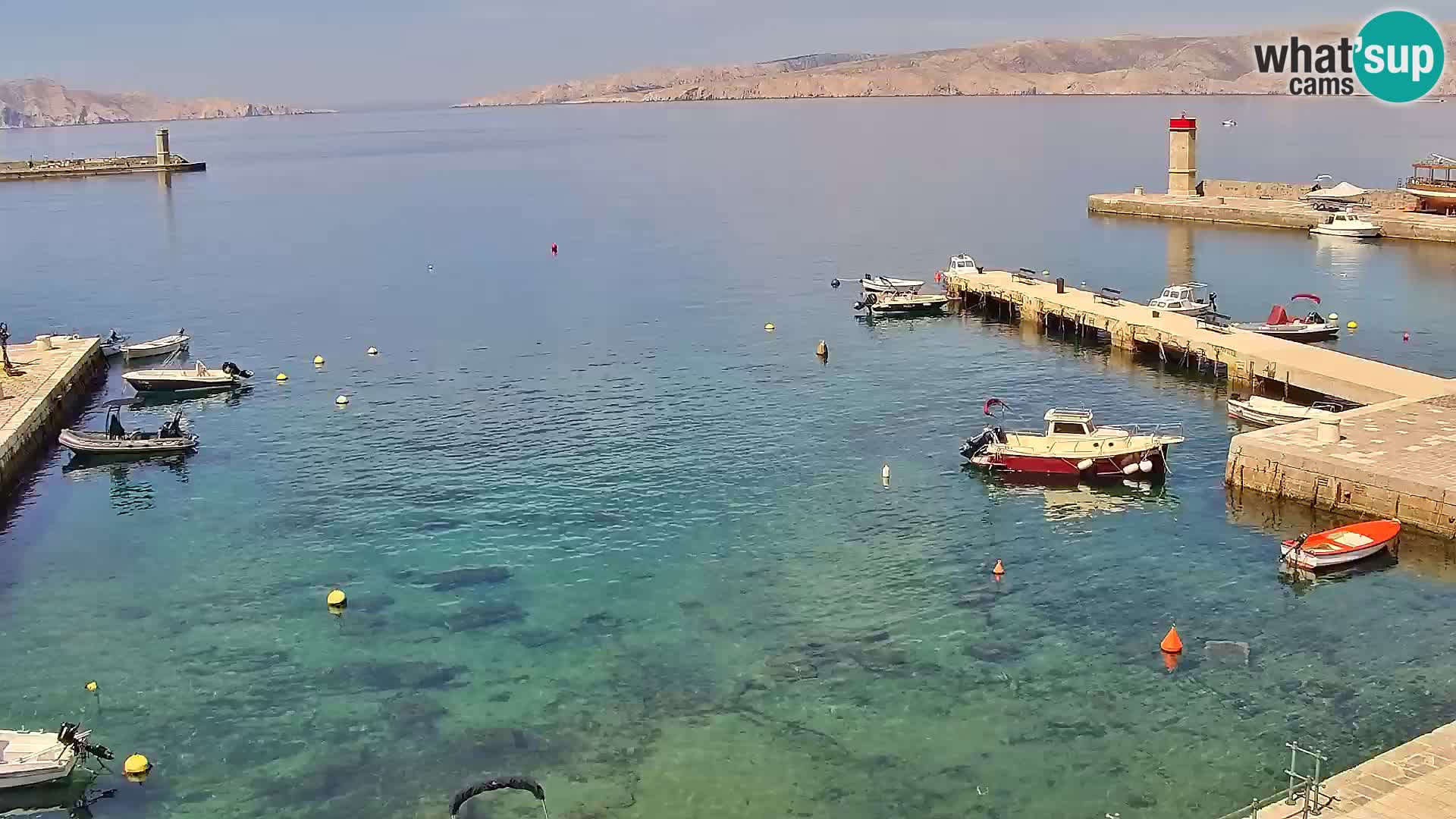 Webcam Senj – Panoramablick auf die Riva Senj