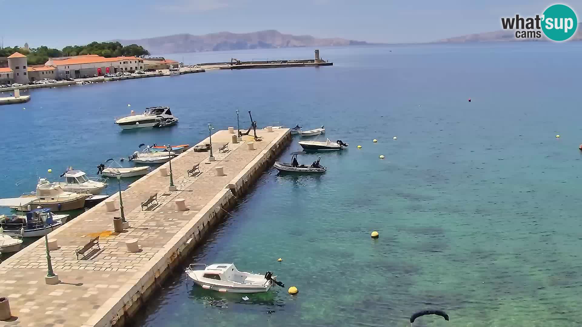 Webcam Senj – Panoramablick auf die Riva Senj