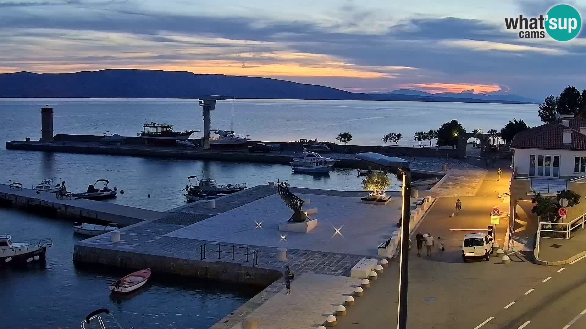 Livecam Senj – Vue panoramique de Senj riva