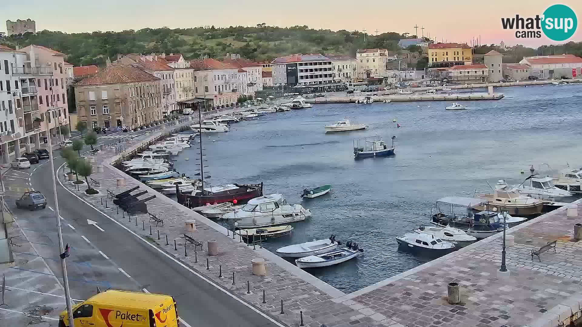 Webcam Senj – Panoramablick auf die Riva Senj
