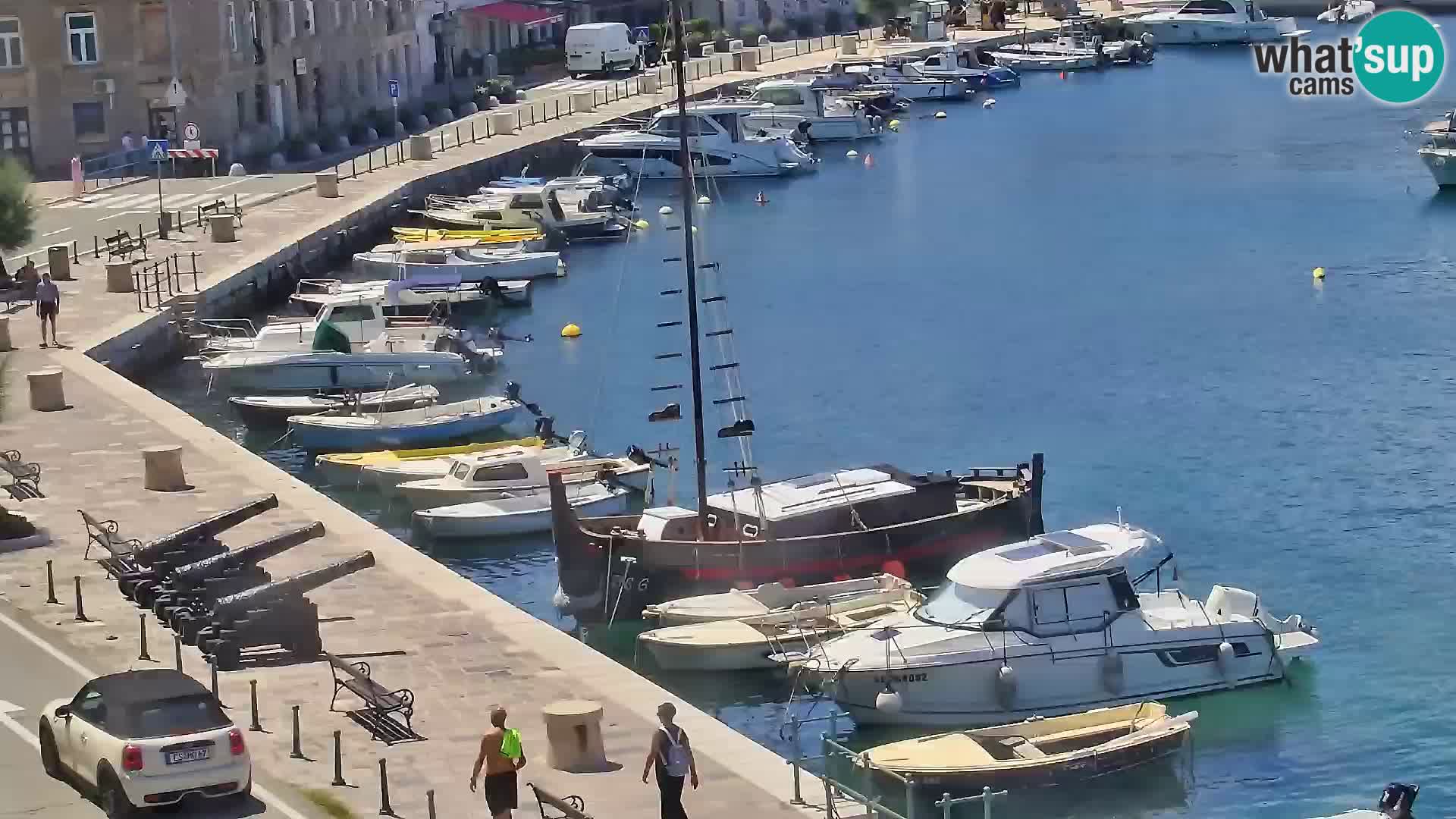 Webcam Senj – Panoramablick auf die Riva Senj