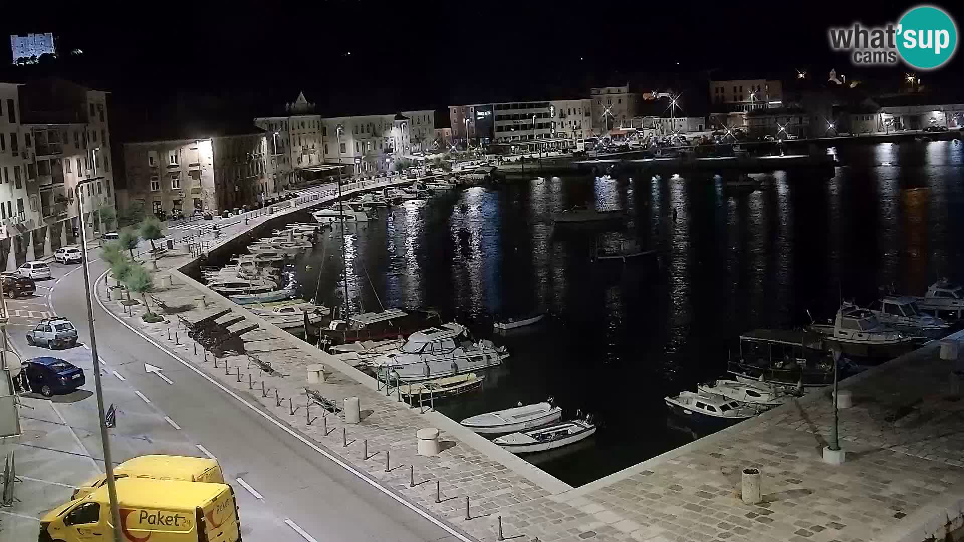 Webcam Senj – Panoramablick auf die Riva Senj