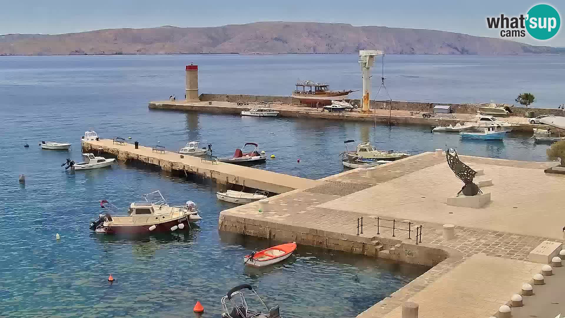 Webcam Senj – Panoramablick auf die Riva Senj