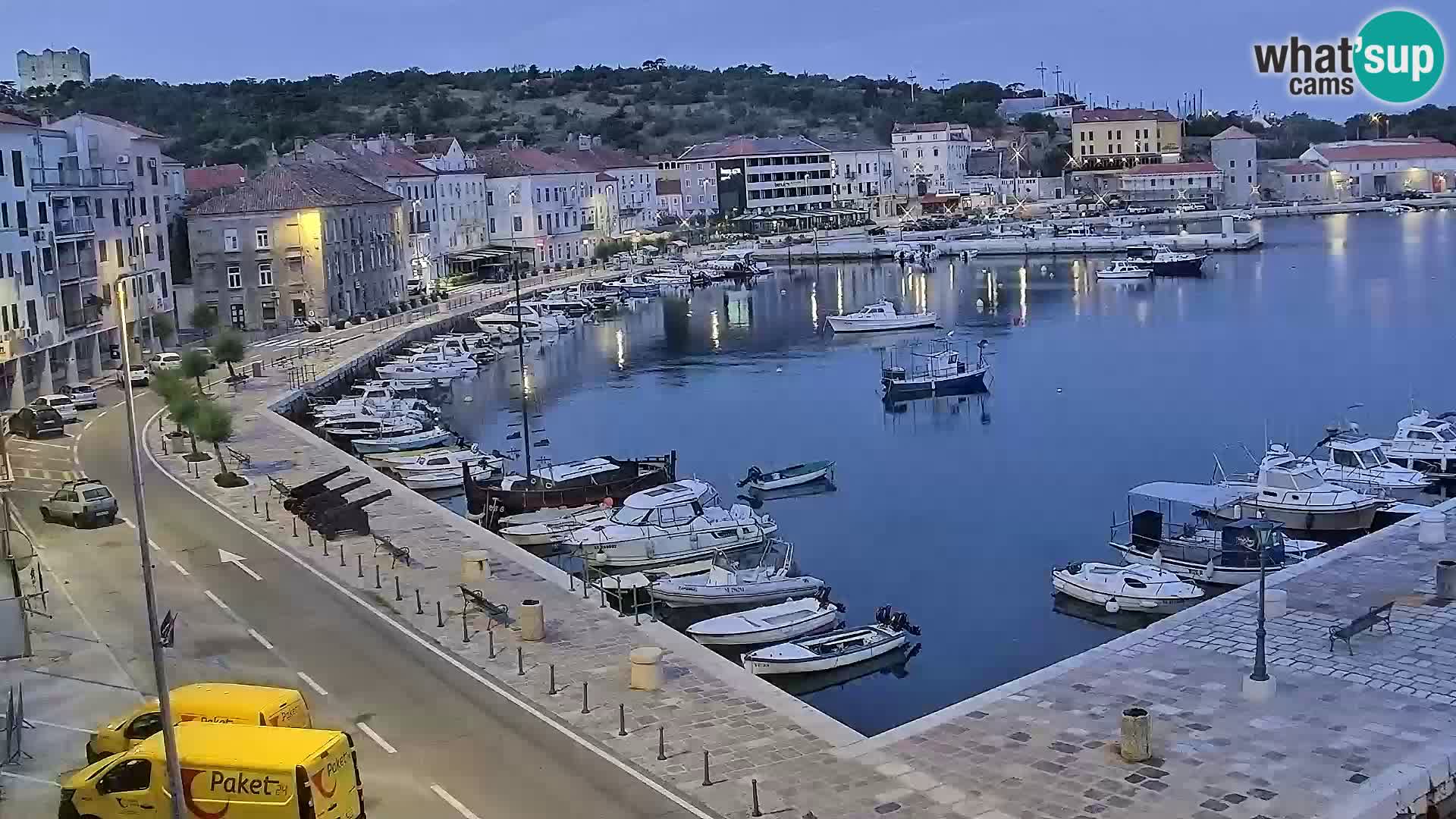 Webcam Senj – Panoramablick auf die Riva Senj